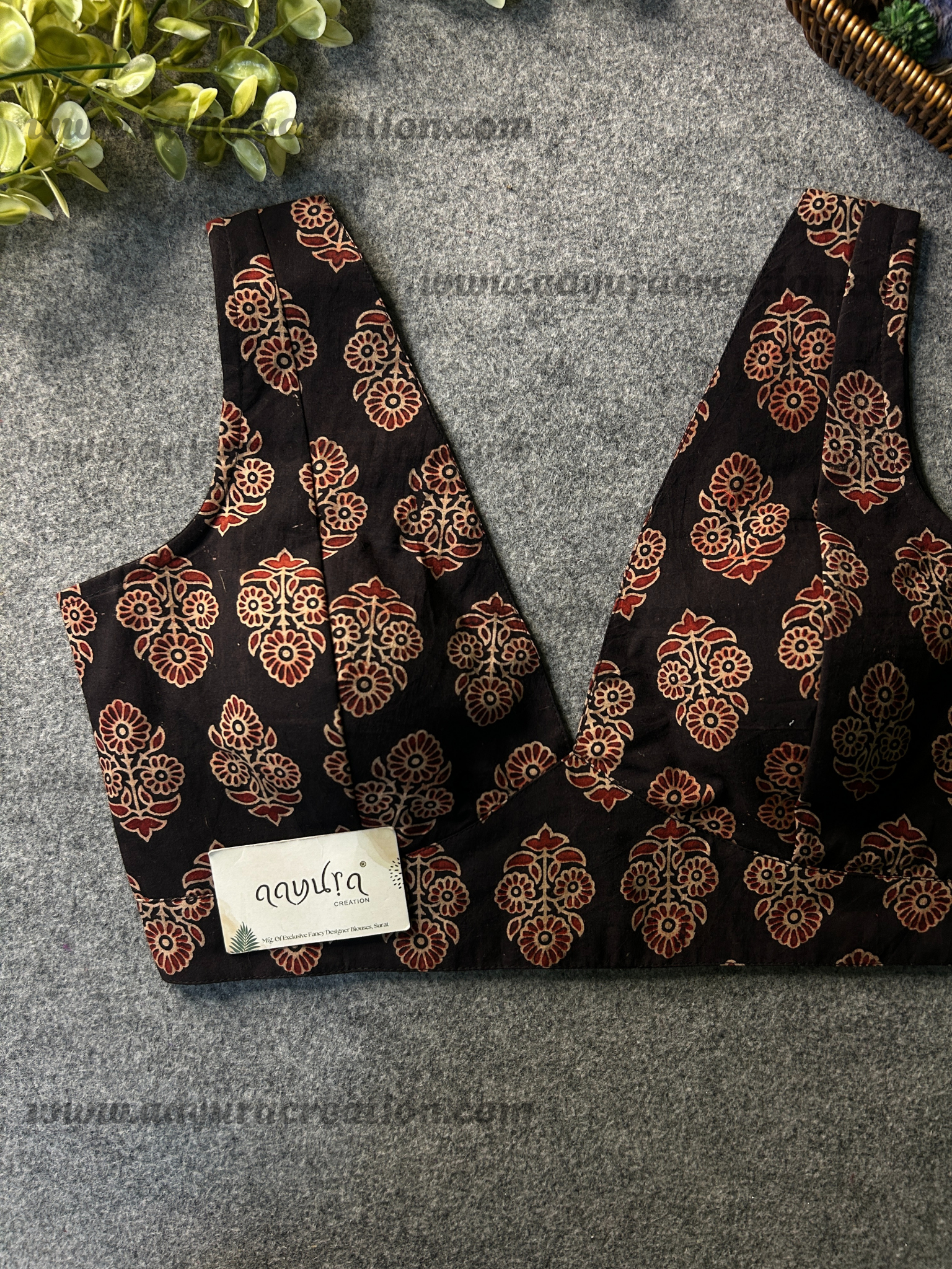 Ajrakh V Neck