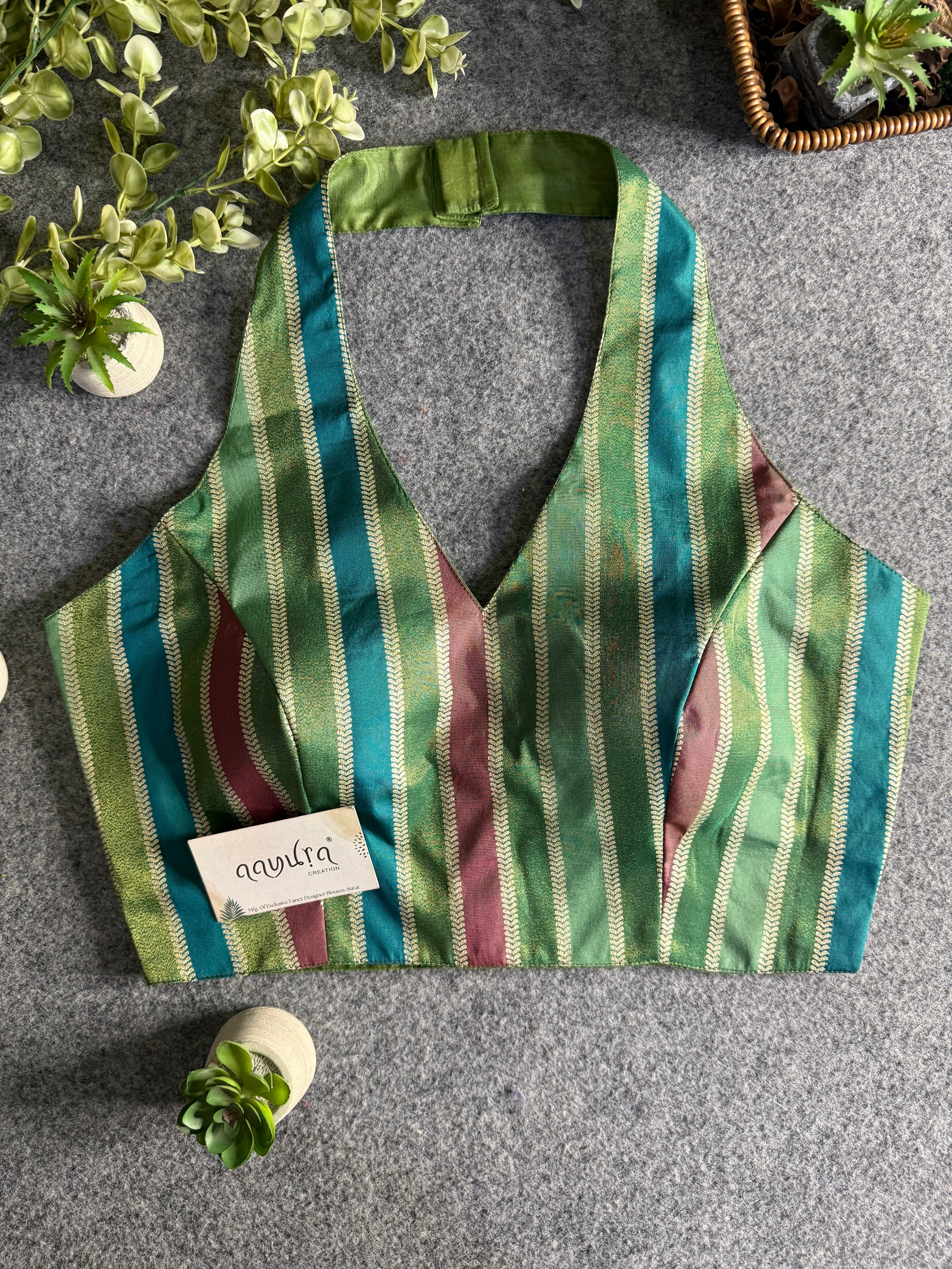 Banarasi Modern Halter Neck