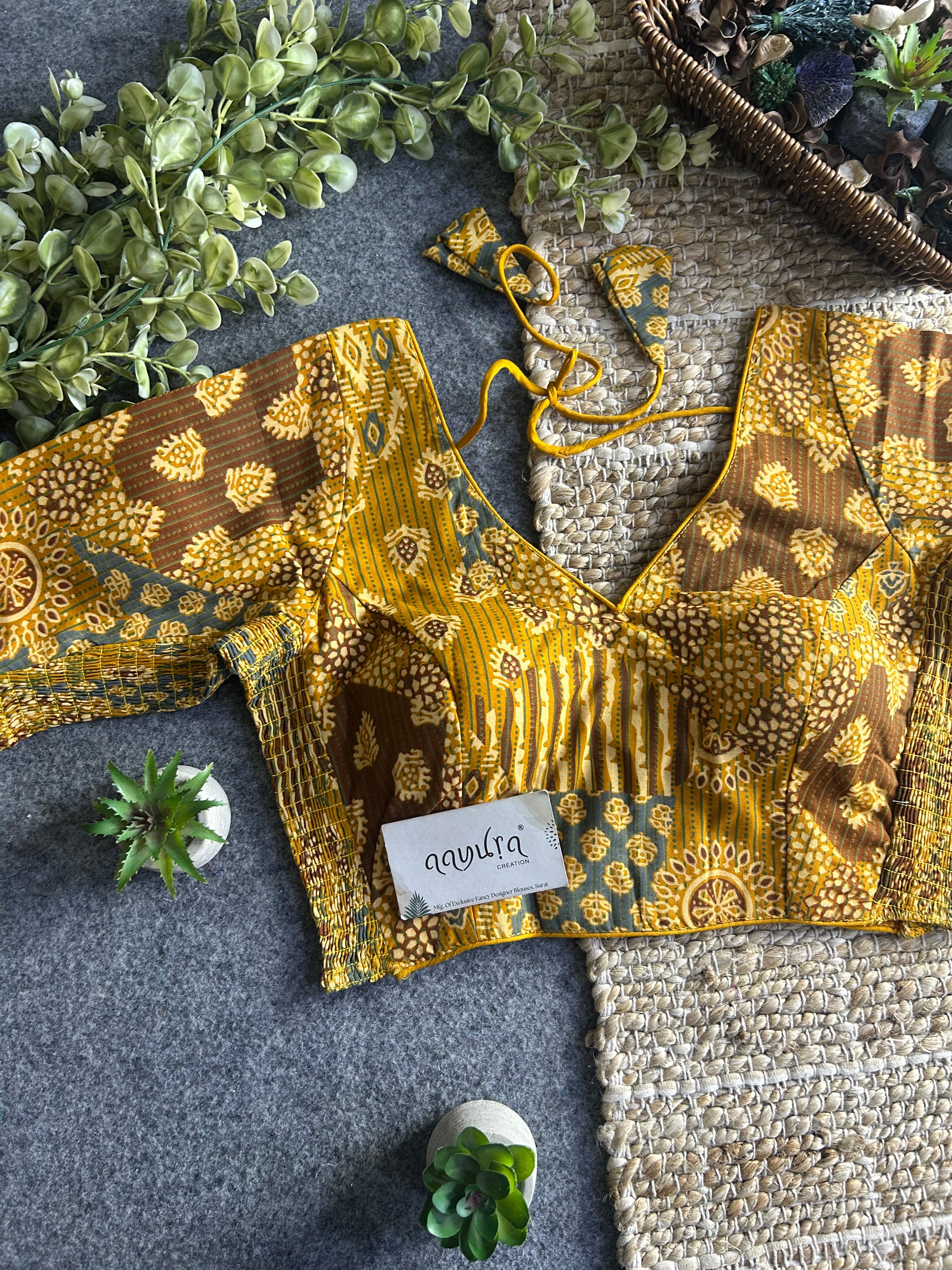 Comfort Fit Ajrakh Print Blouse