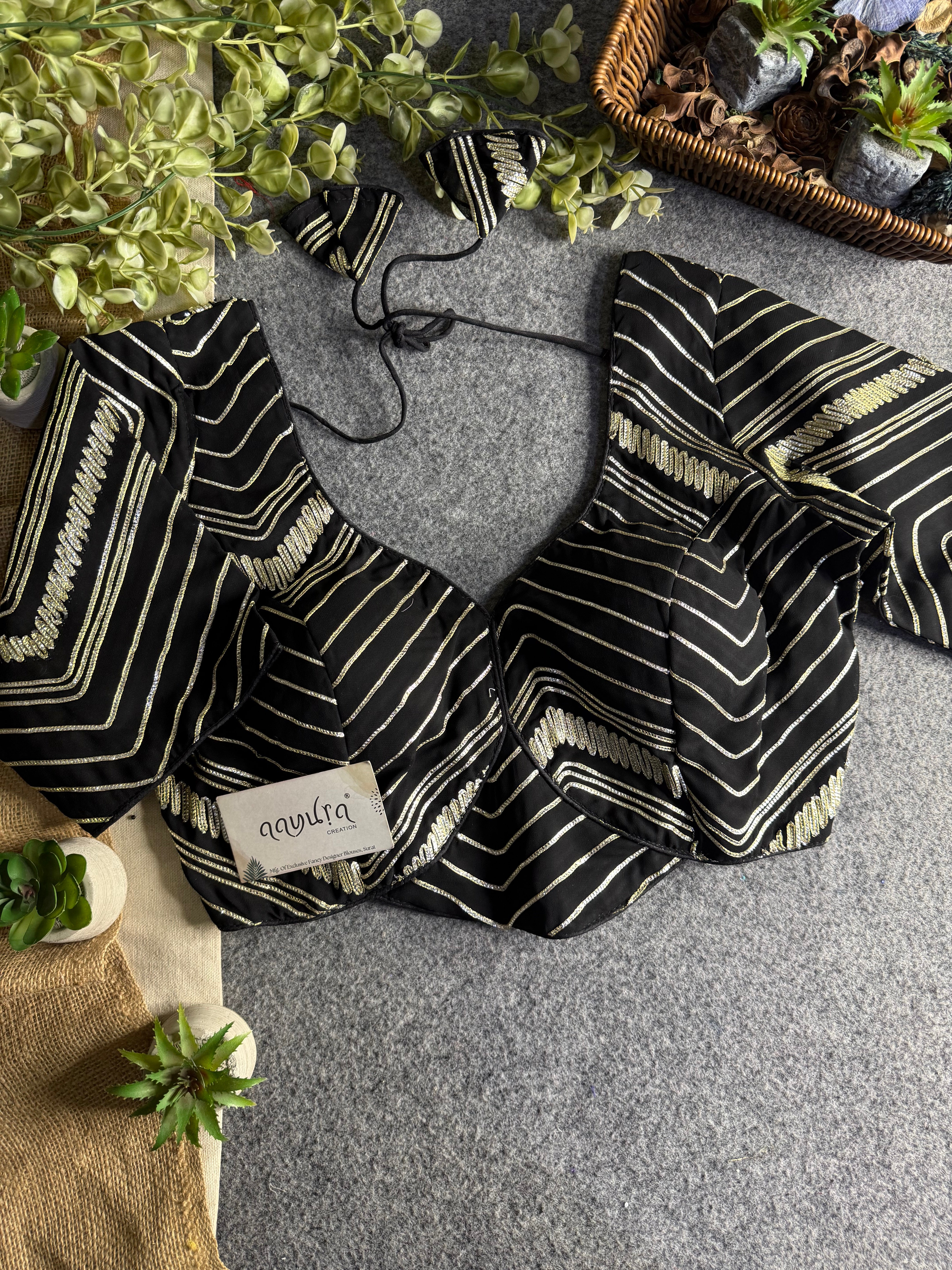 Royal Georgette Gota Patti Blouse