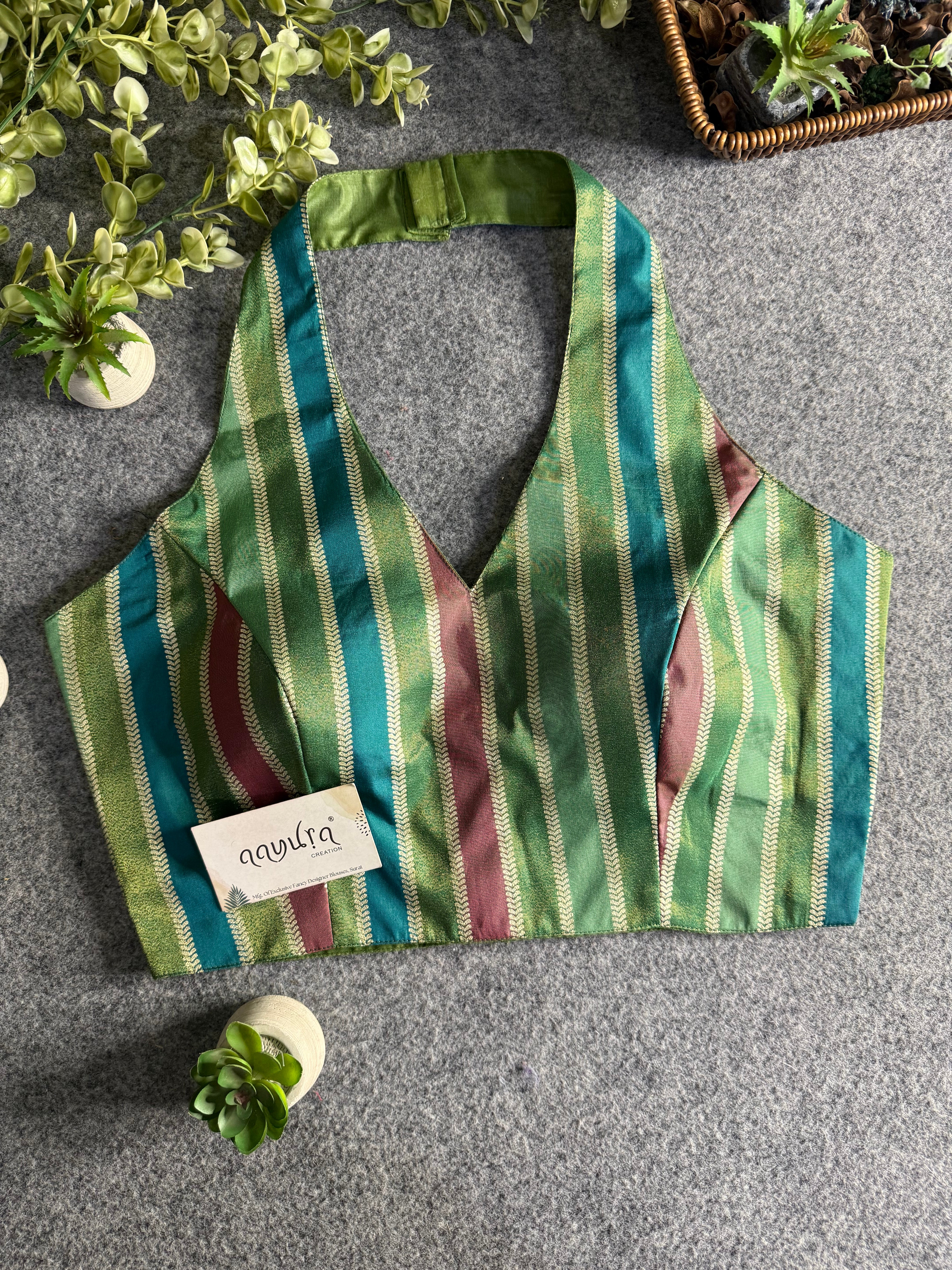 Banarasi Modern Halter Neck