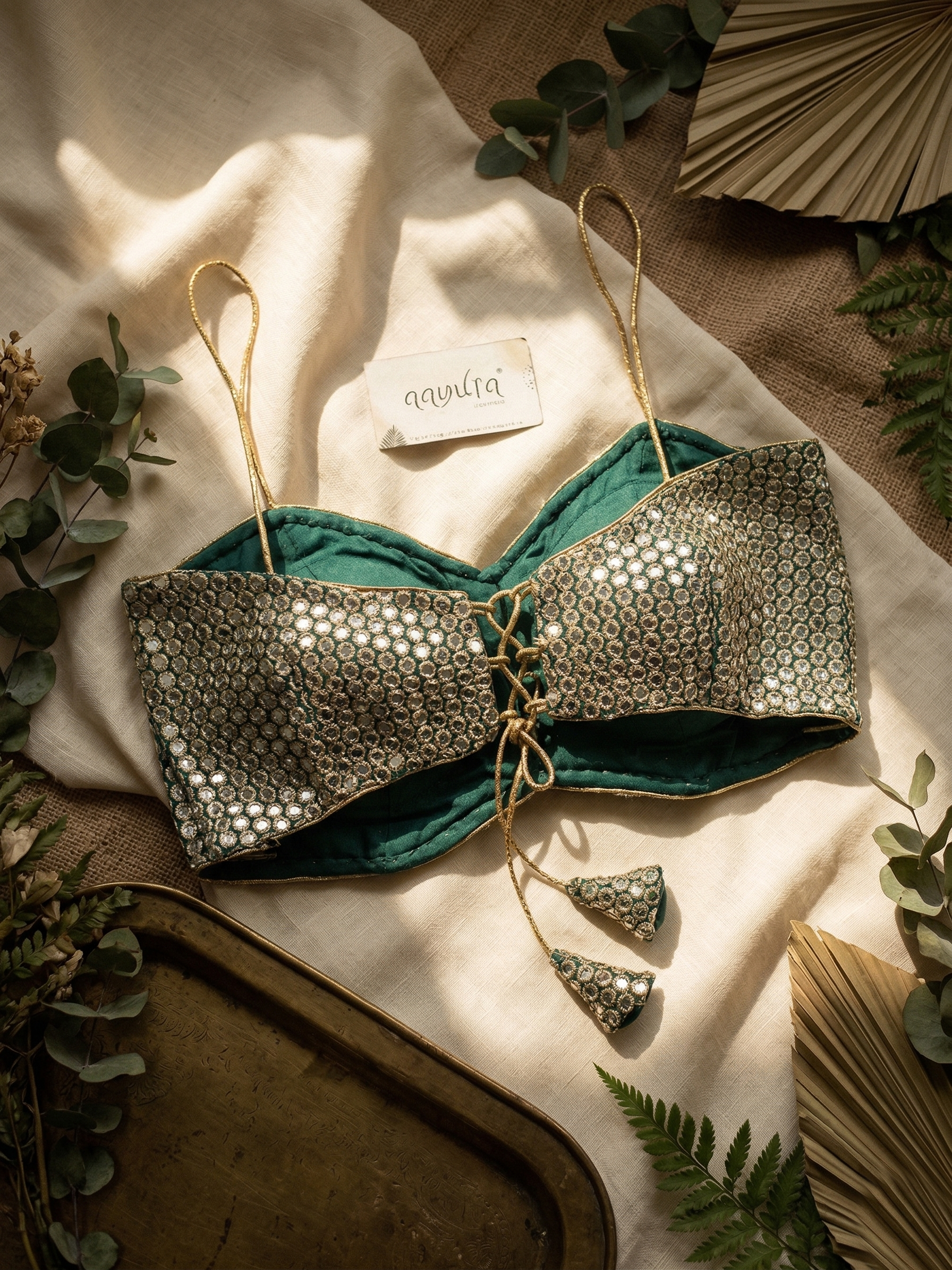 Glam Mirror Strap Blouse