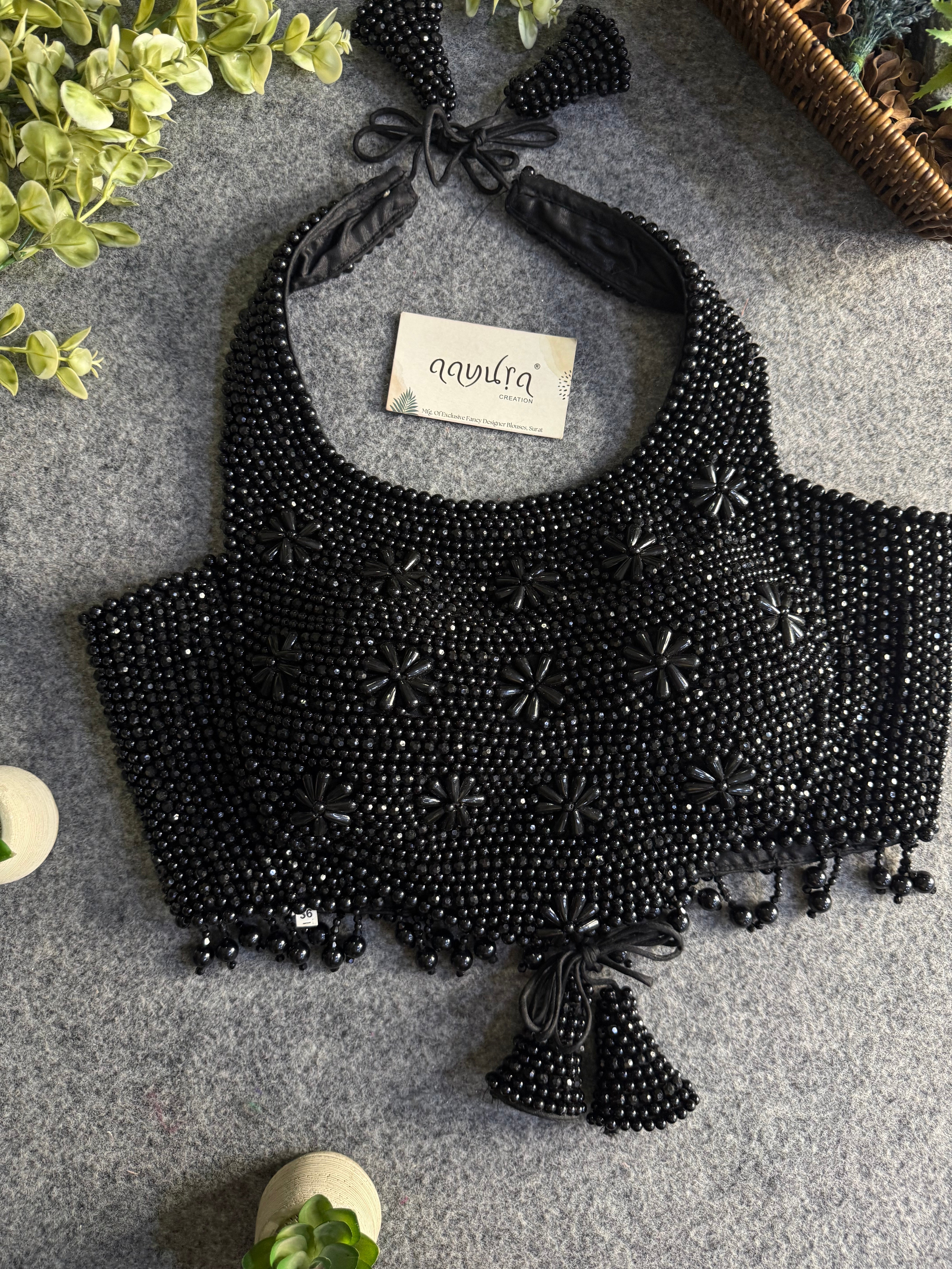 Pearl Halter Black