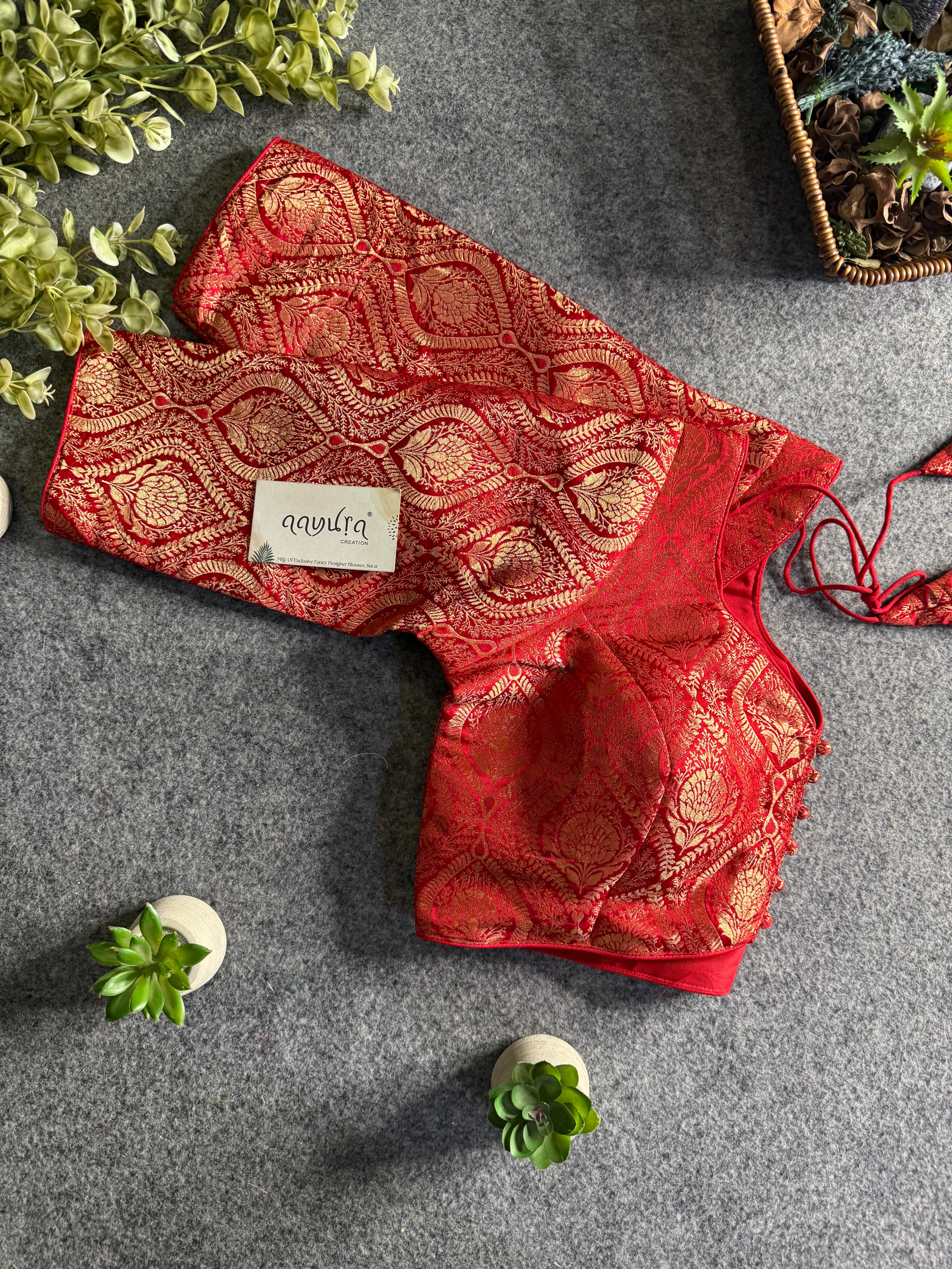 Ira Banarasi Classic Sleeve Blouse