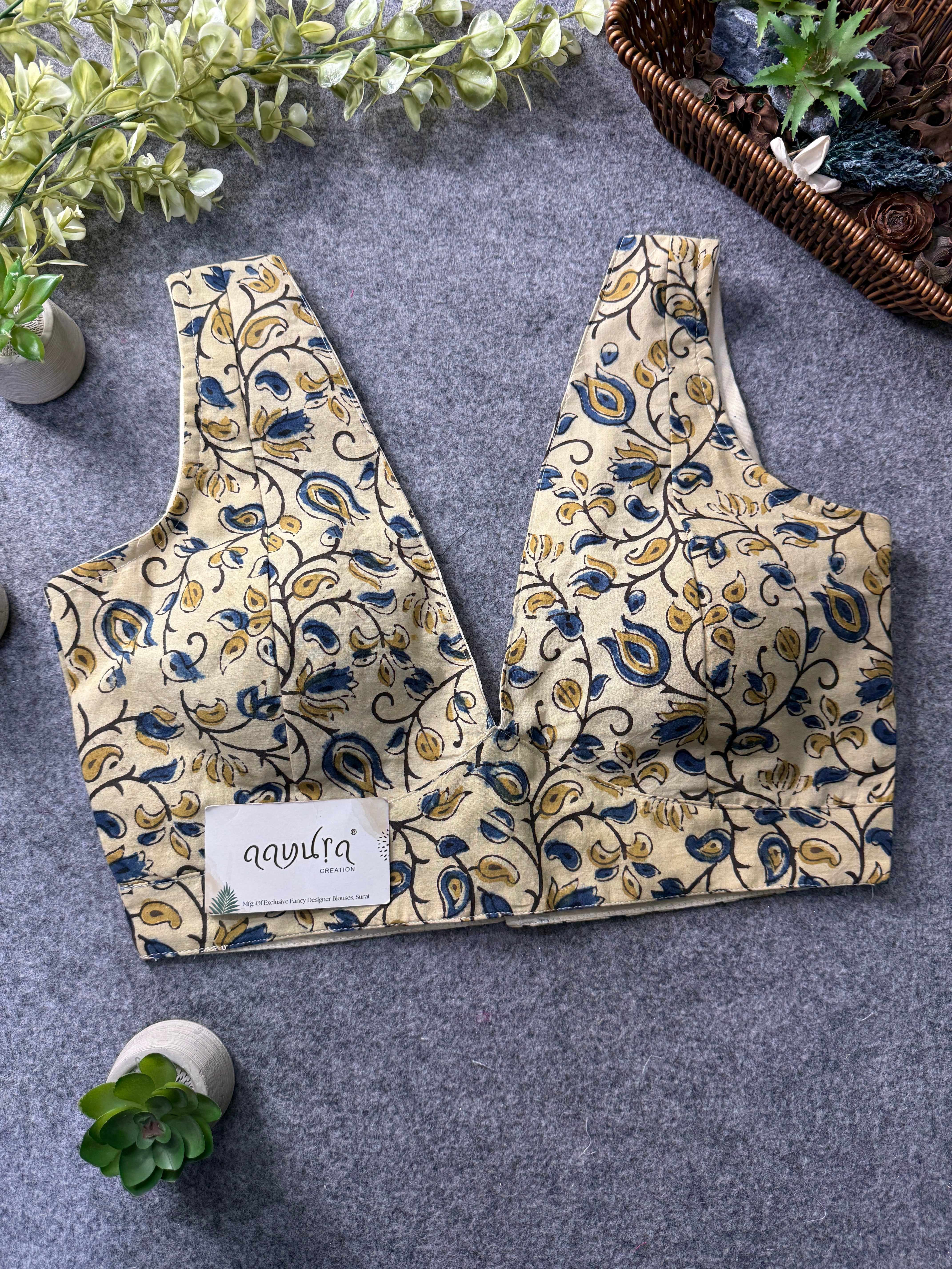 Ajrakh V Neck