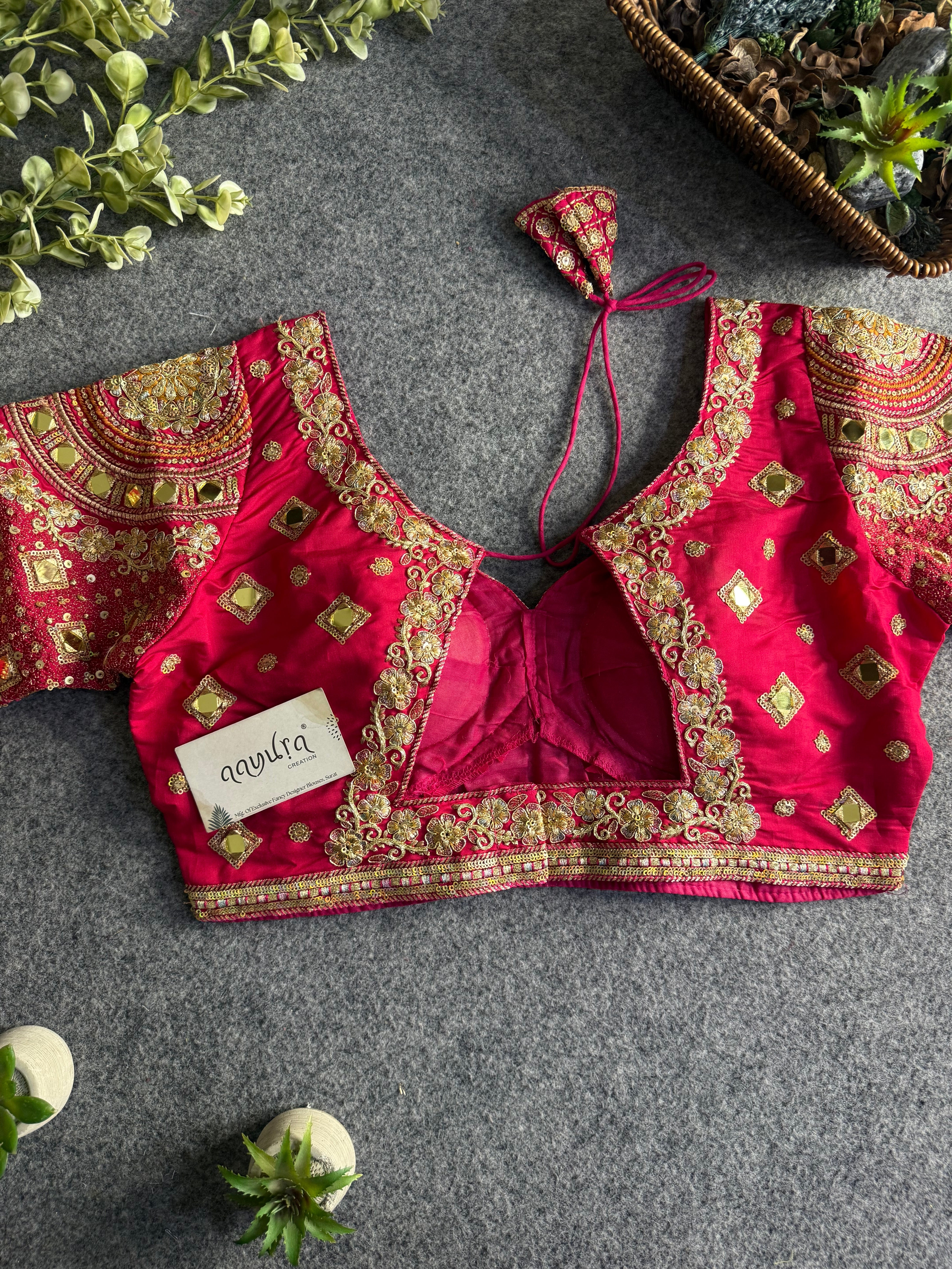 Heritage Embroidery Mirror Work Blouse