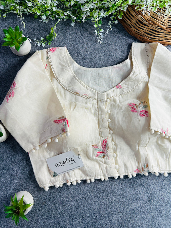 Khadi Cotton Collar Blouse