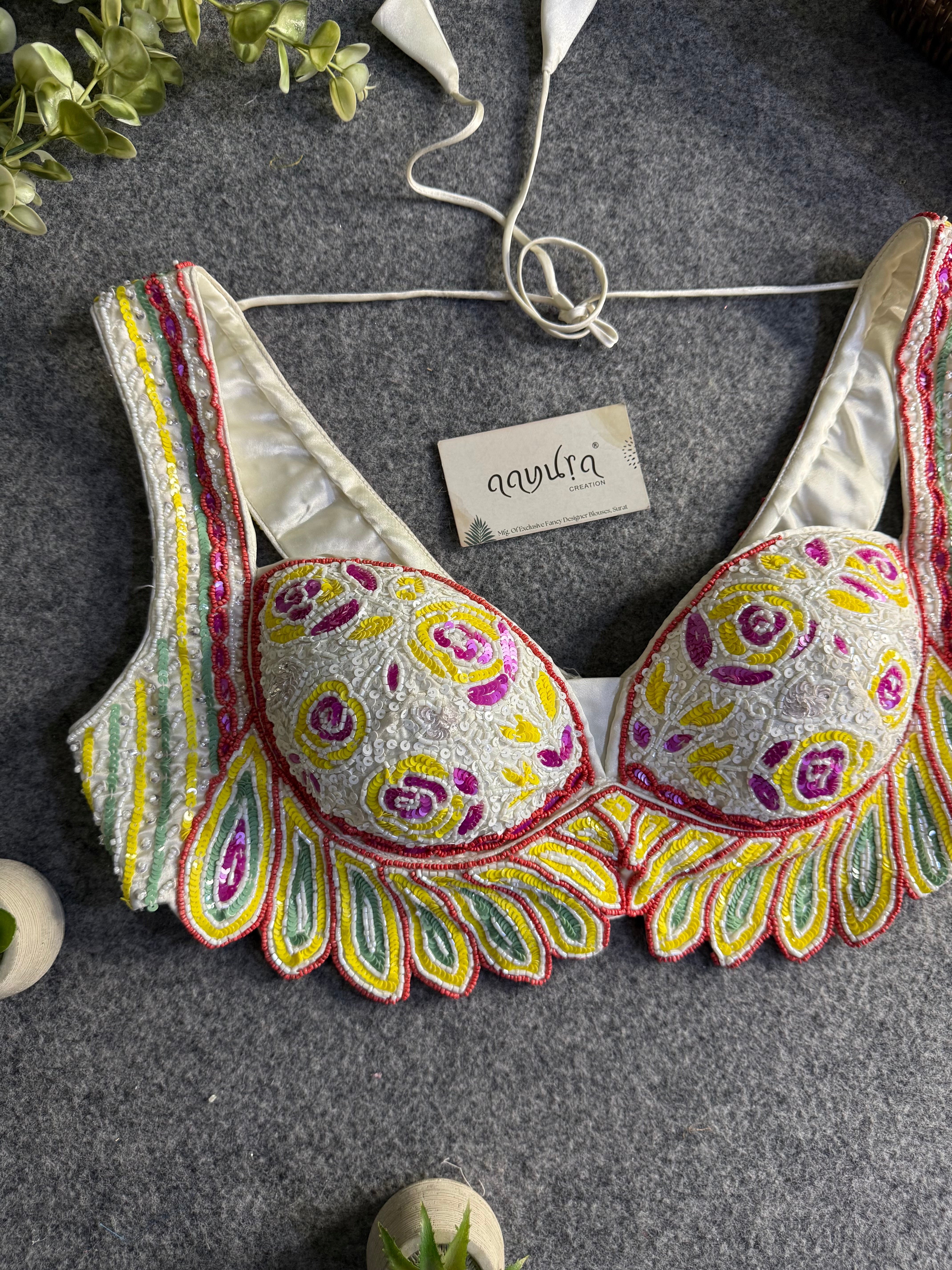 Elegant Silk Handcrafted Blouse