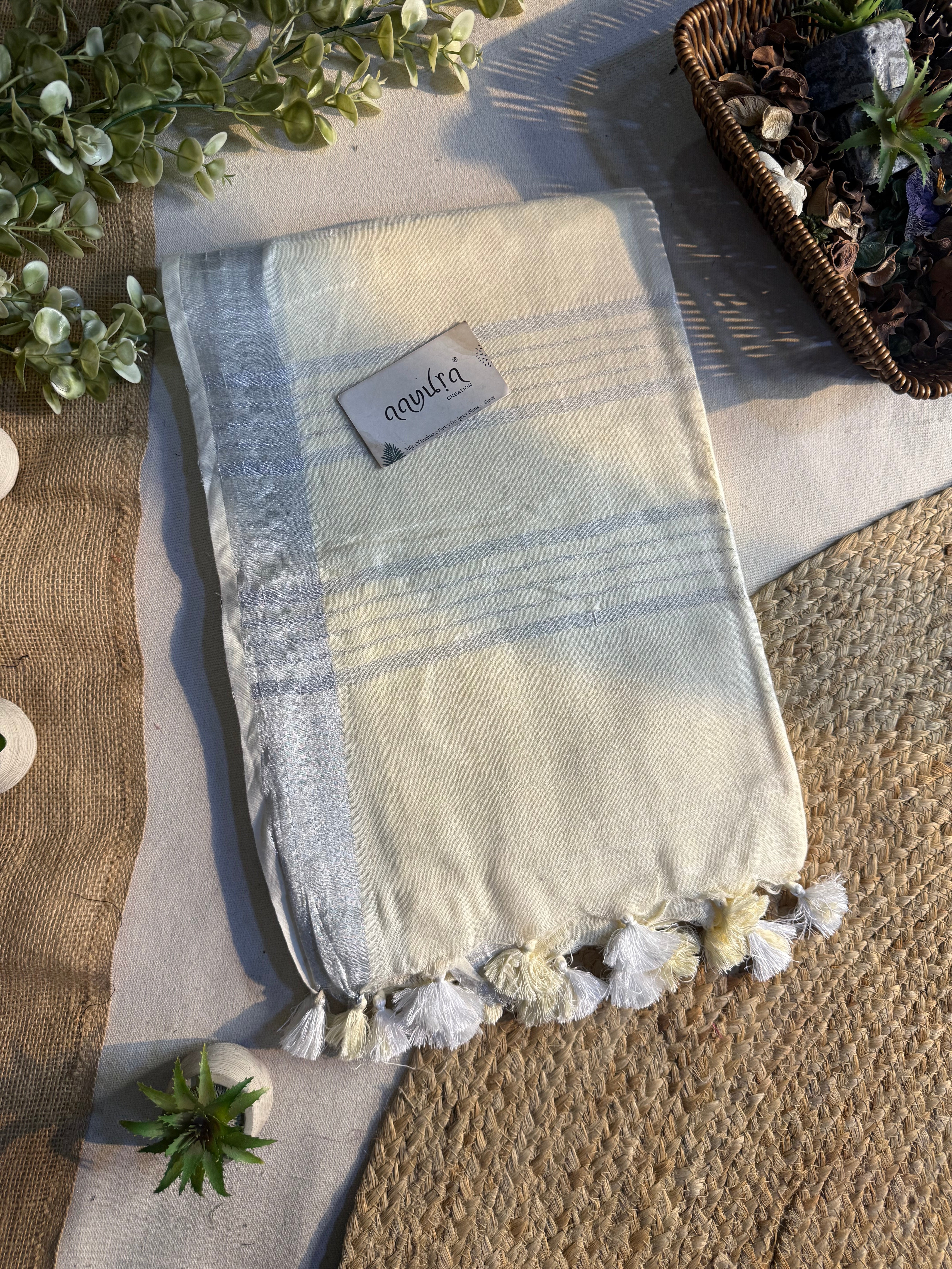 D-Linen Cotton Saree
