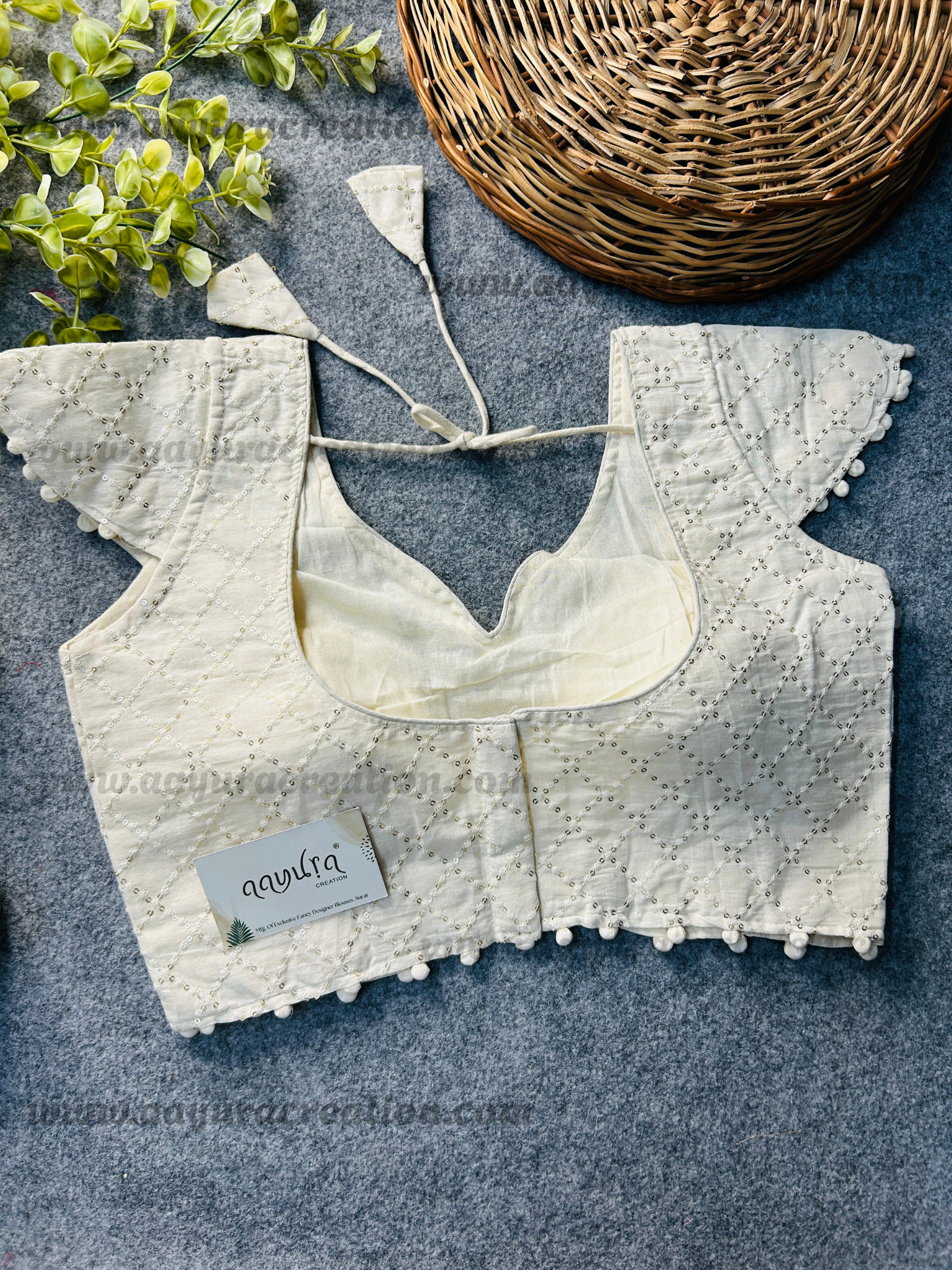 KHADI CAP SLEEVES BLOUSE