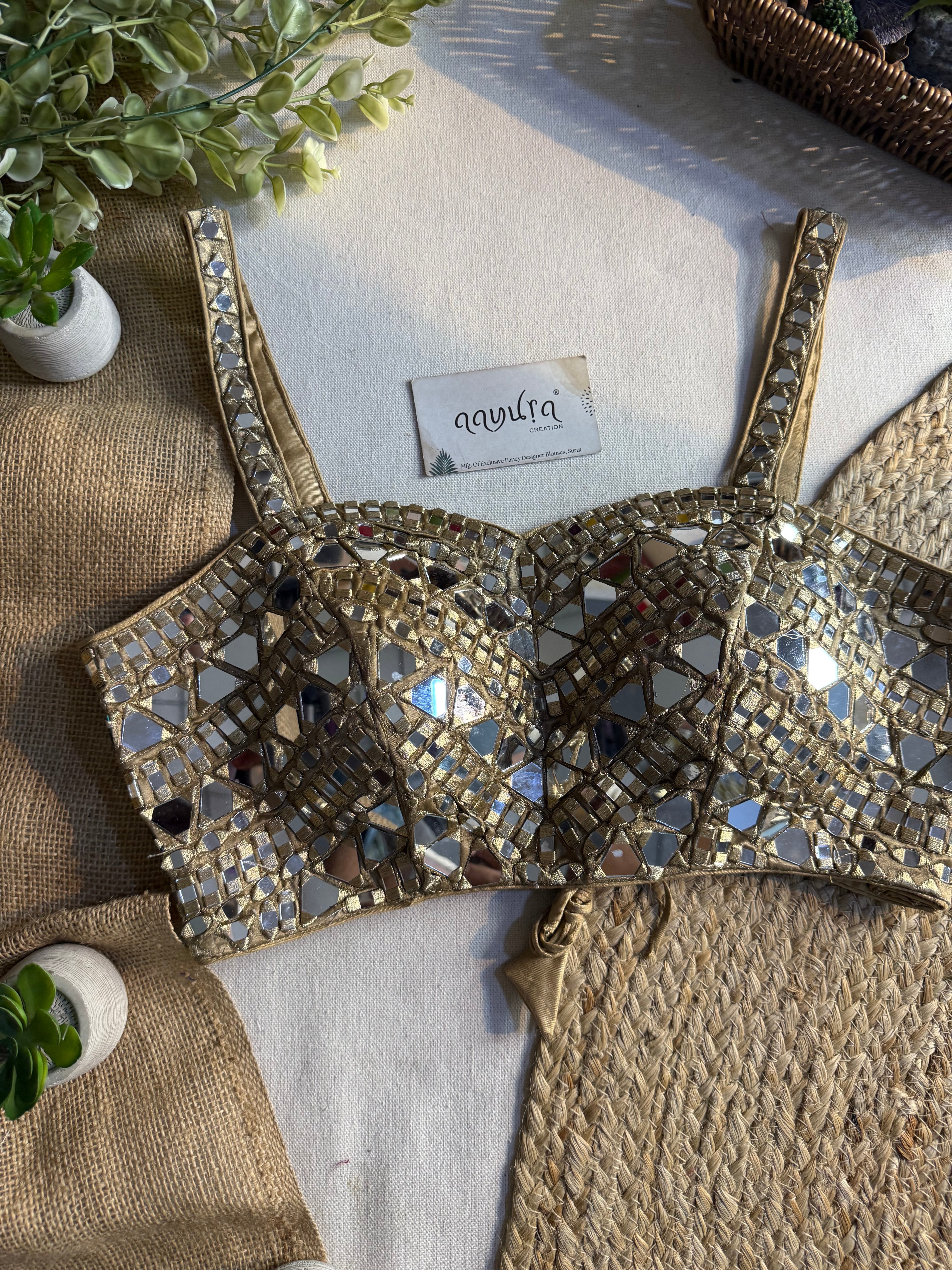 Zahira Mirror Work Blouse