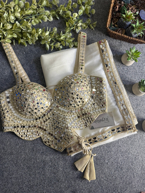 Mirror Muse Silk Co-ord Saree Set