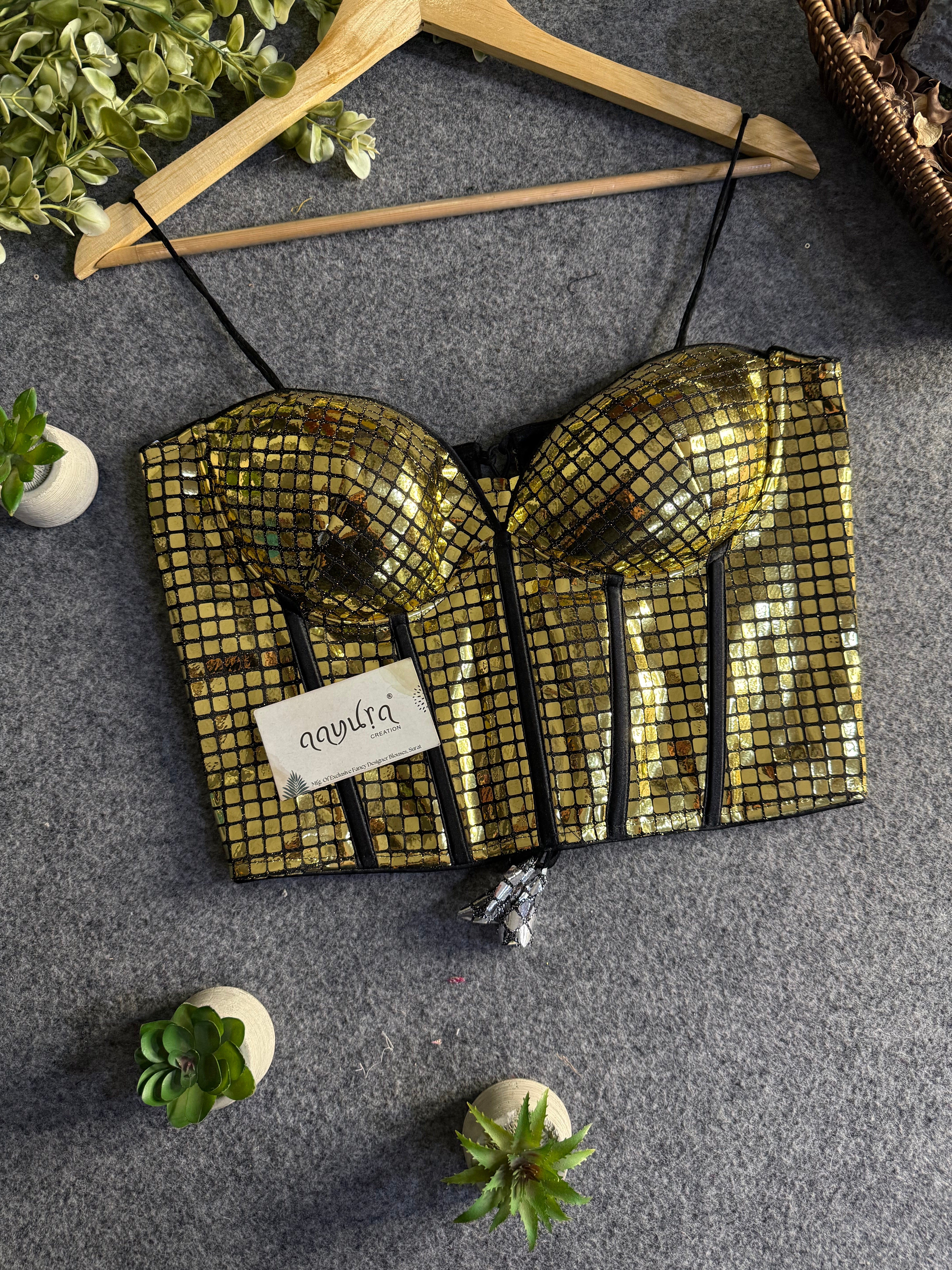 Luxe Silk Foil Work Longline Blouse