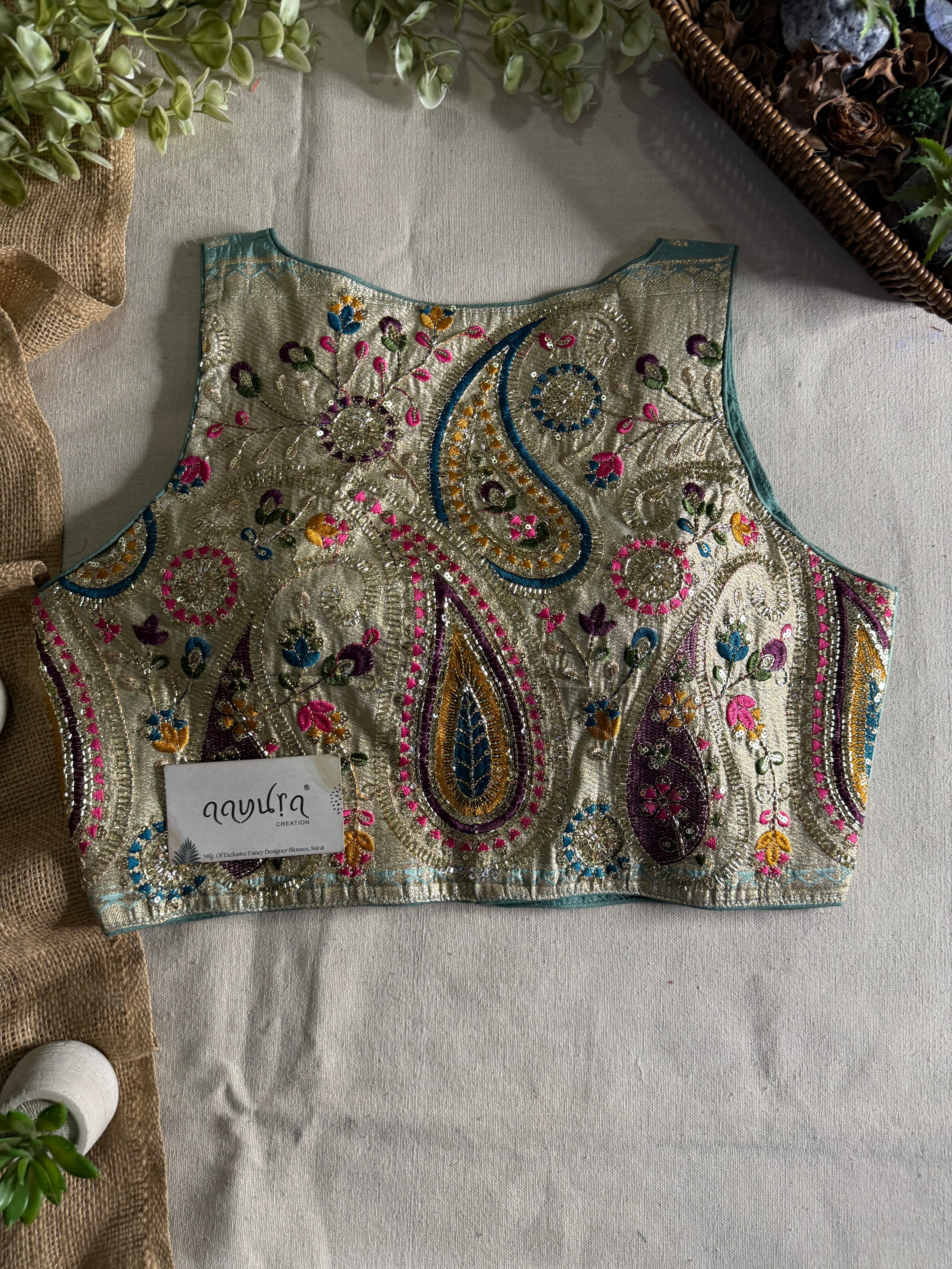 Heritage Banarasi Silk Multi-Thread Work Blouse