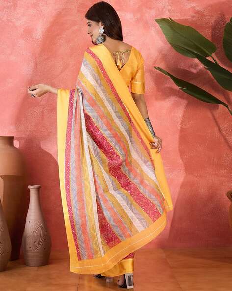 Bandhej Royale – Zari Weaving Saree