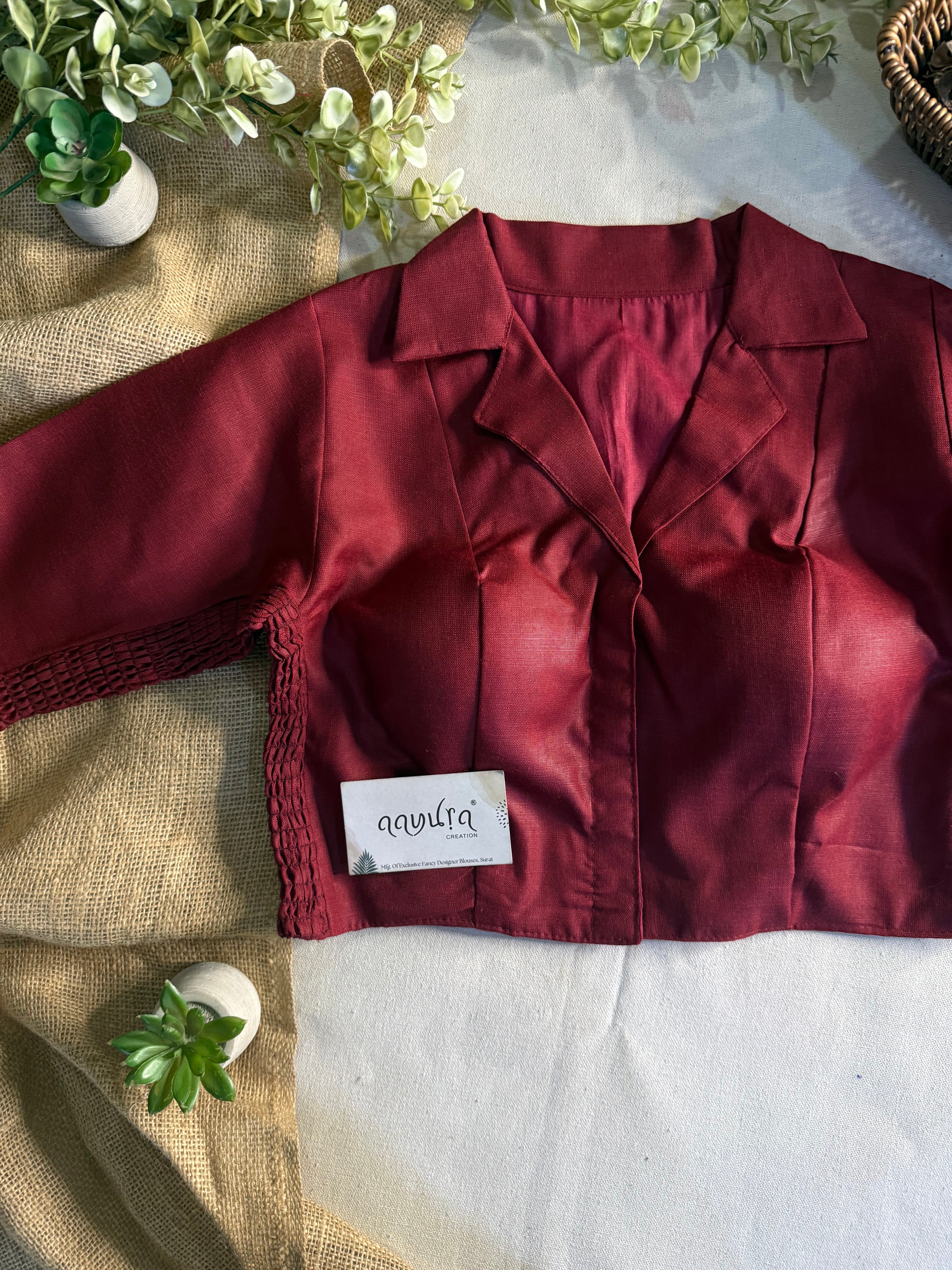 Comfort Fit Cotton Coller Blouse