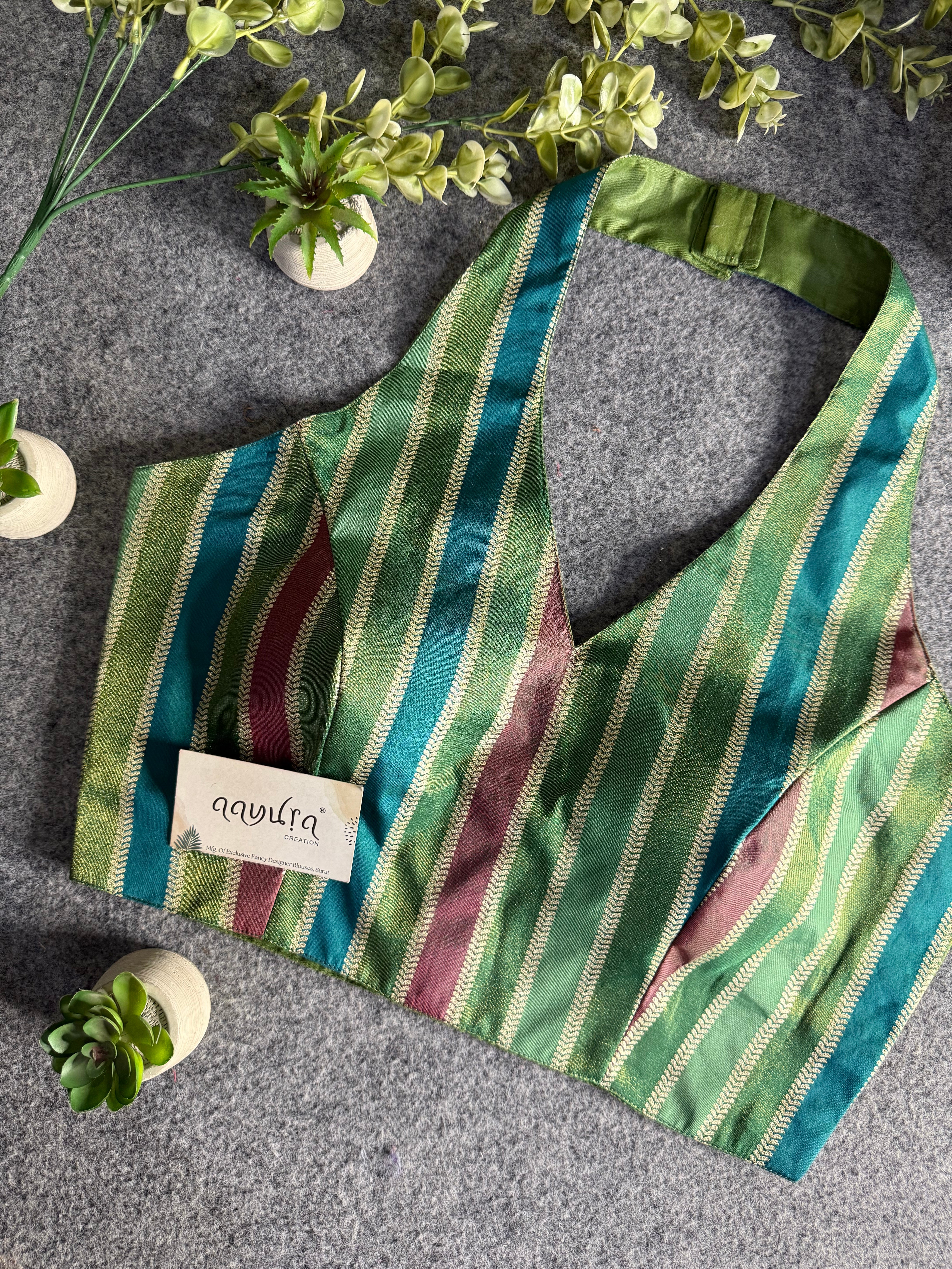 Banarasi Modern Halter Neck