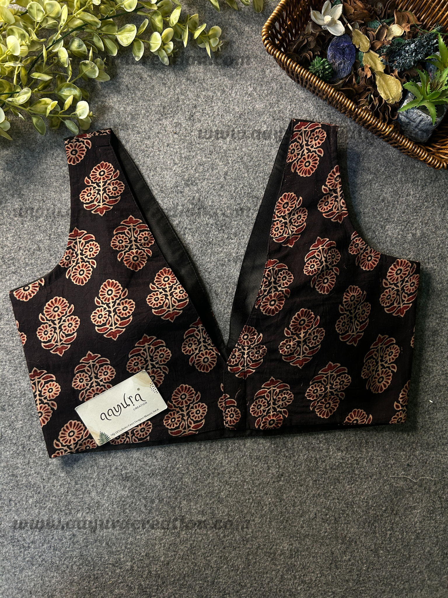Ajrakh V Neck