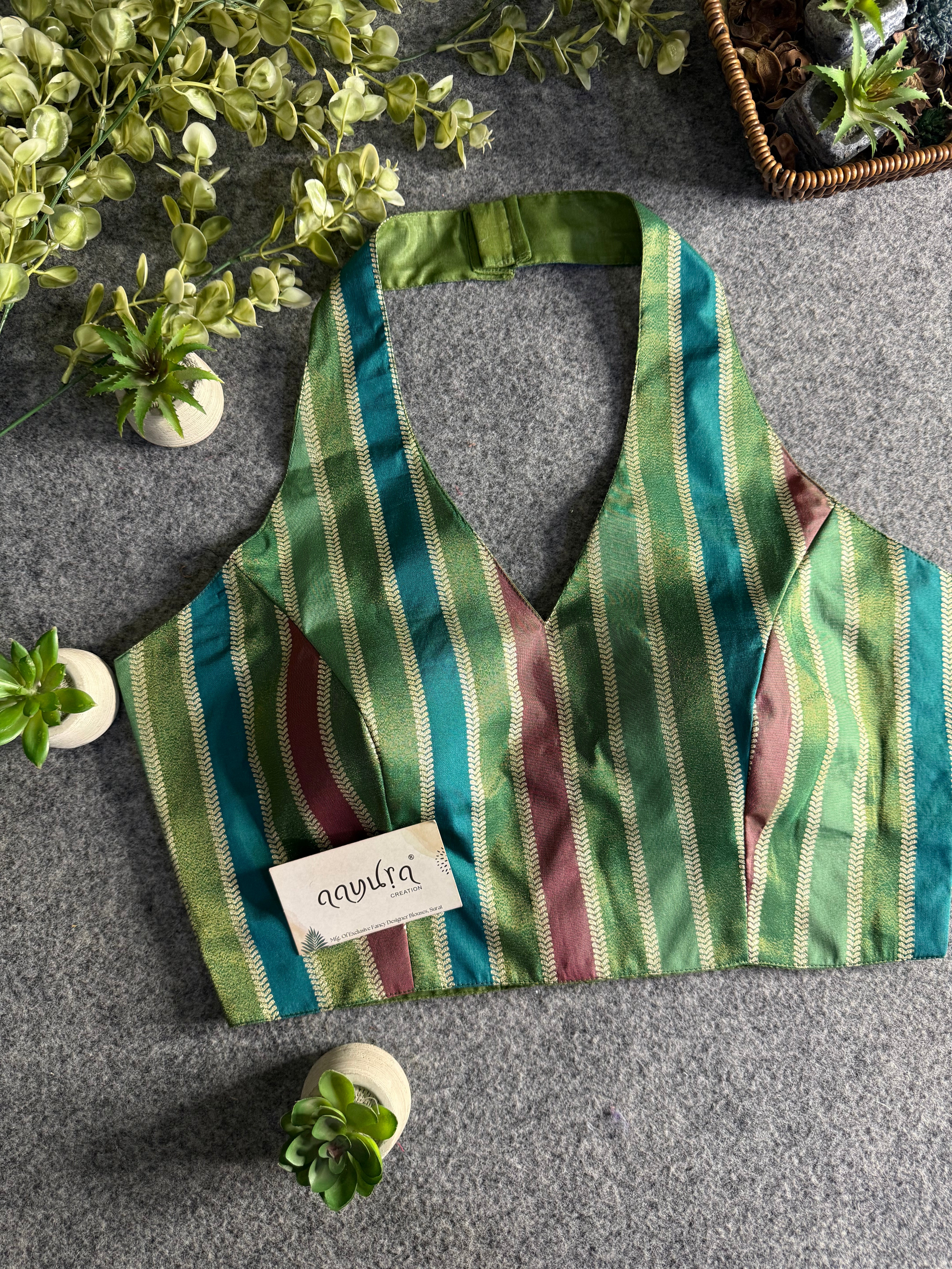 Banarasi Modern Halter Neck