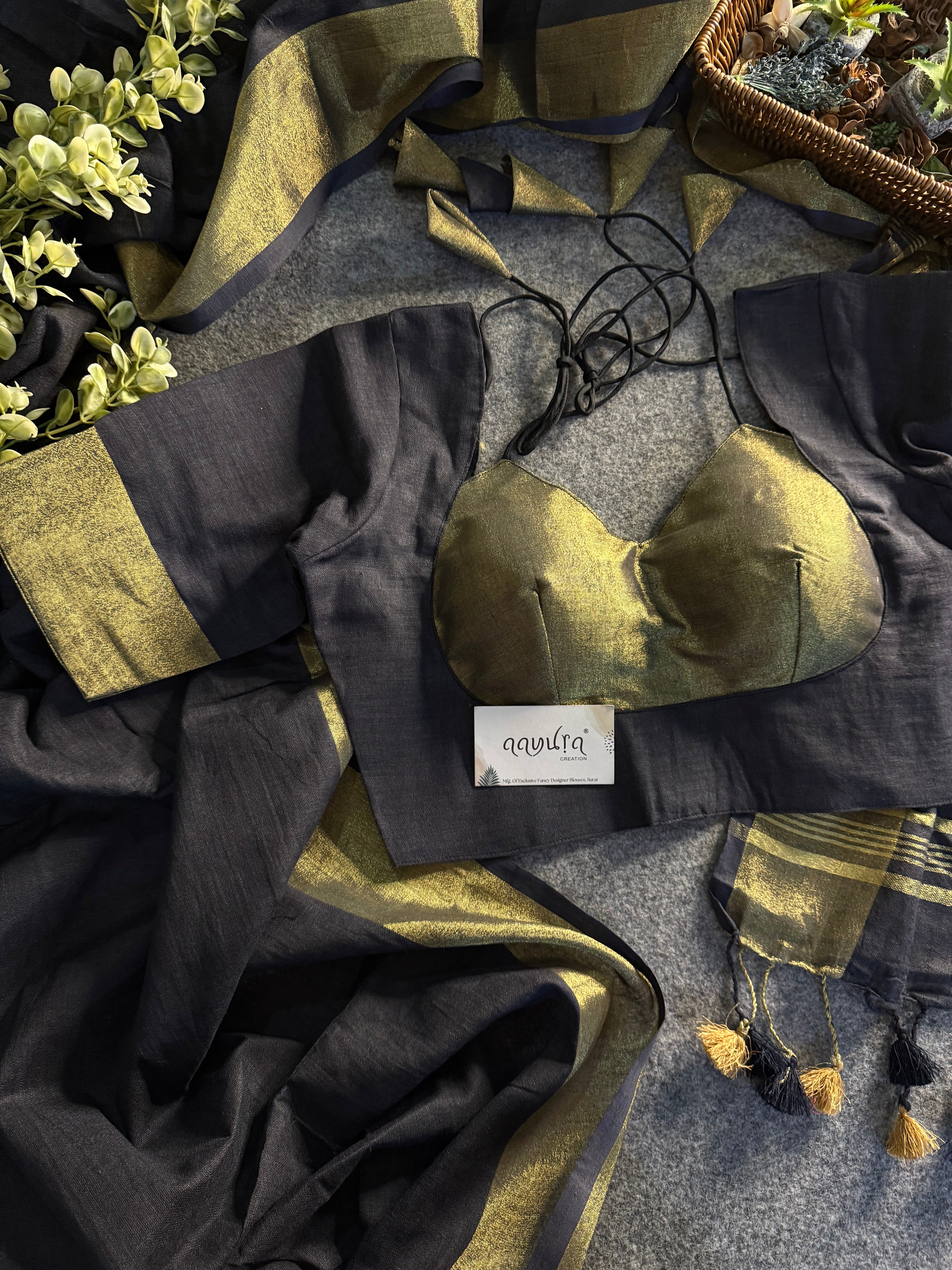 Handwoven Linen Grace Saree