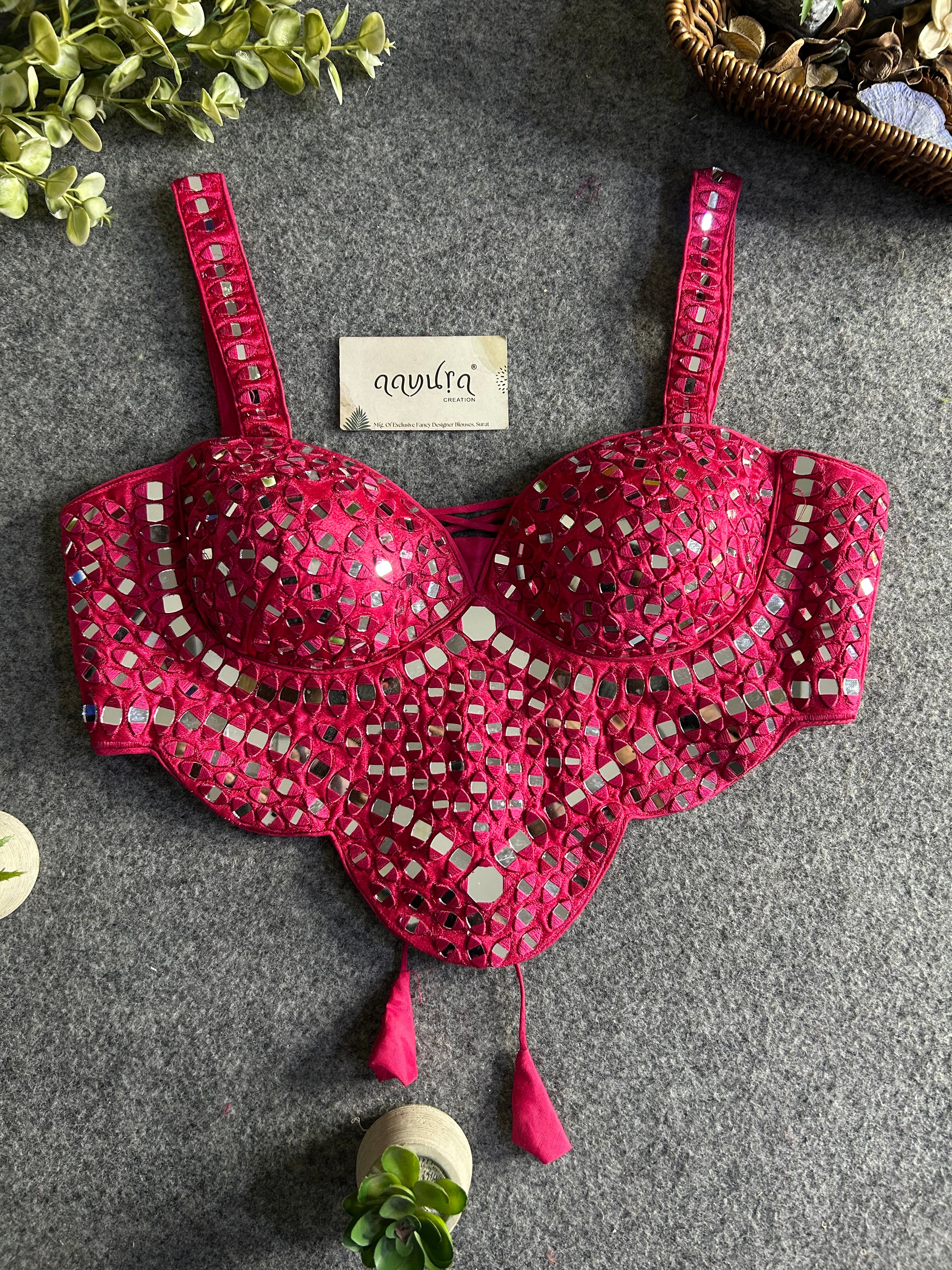 Raaya Mirror Silk Backless Blouse