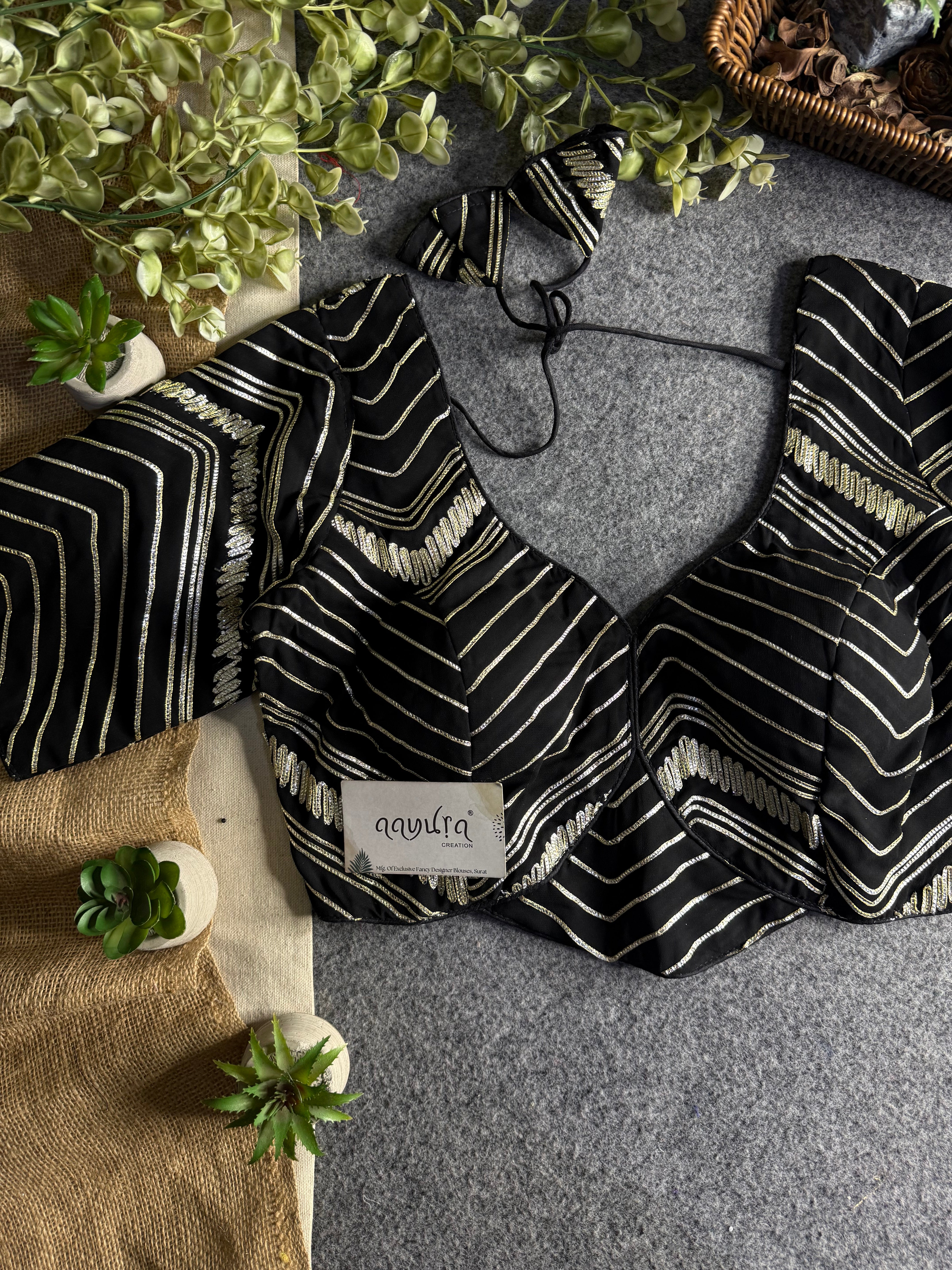 Royal Georgette Gota Patti Blouse