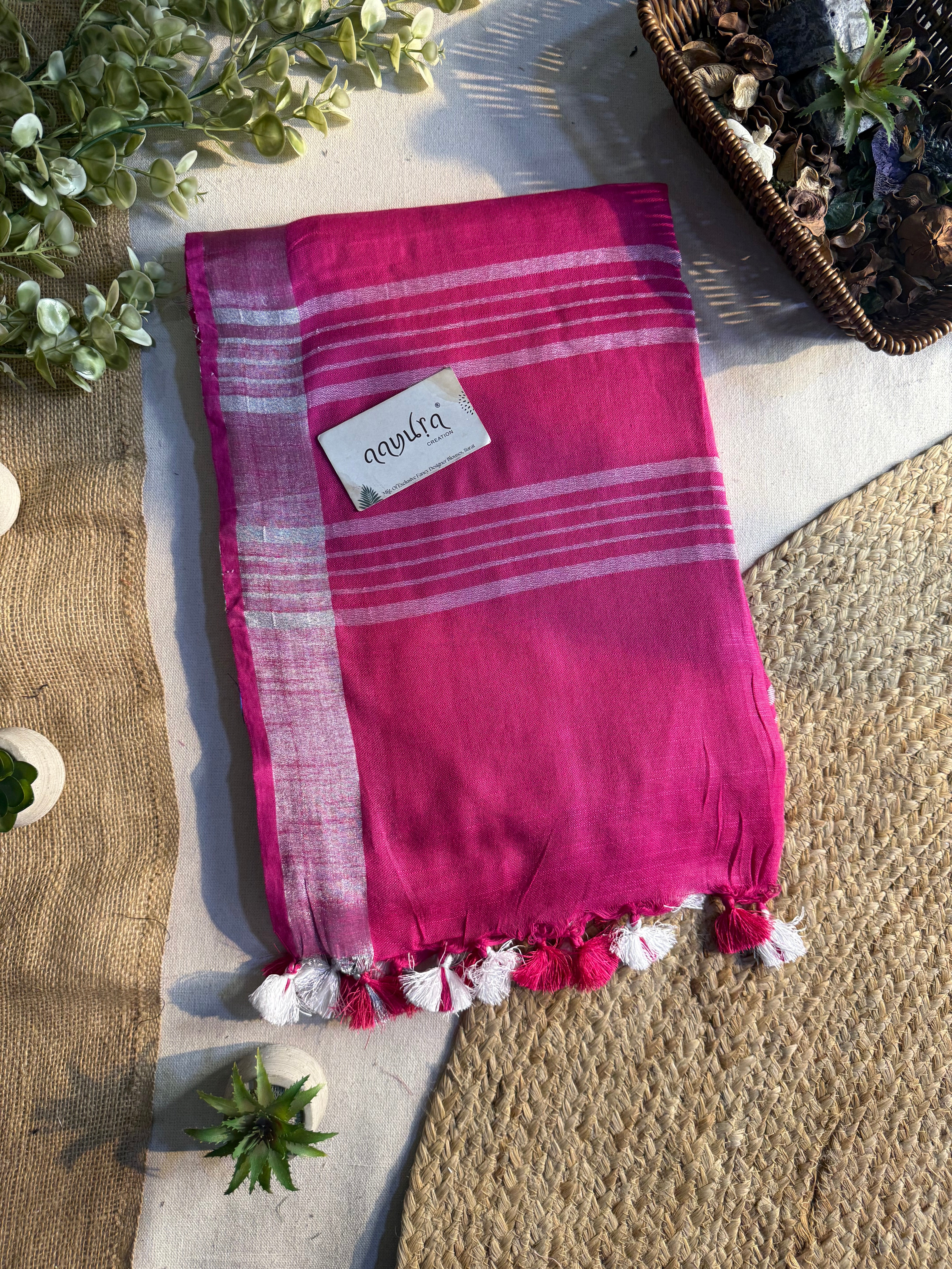 D-Linen Cotton Saree