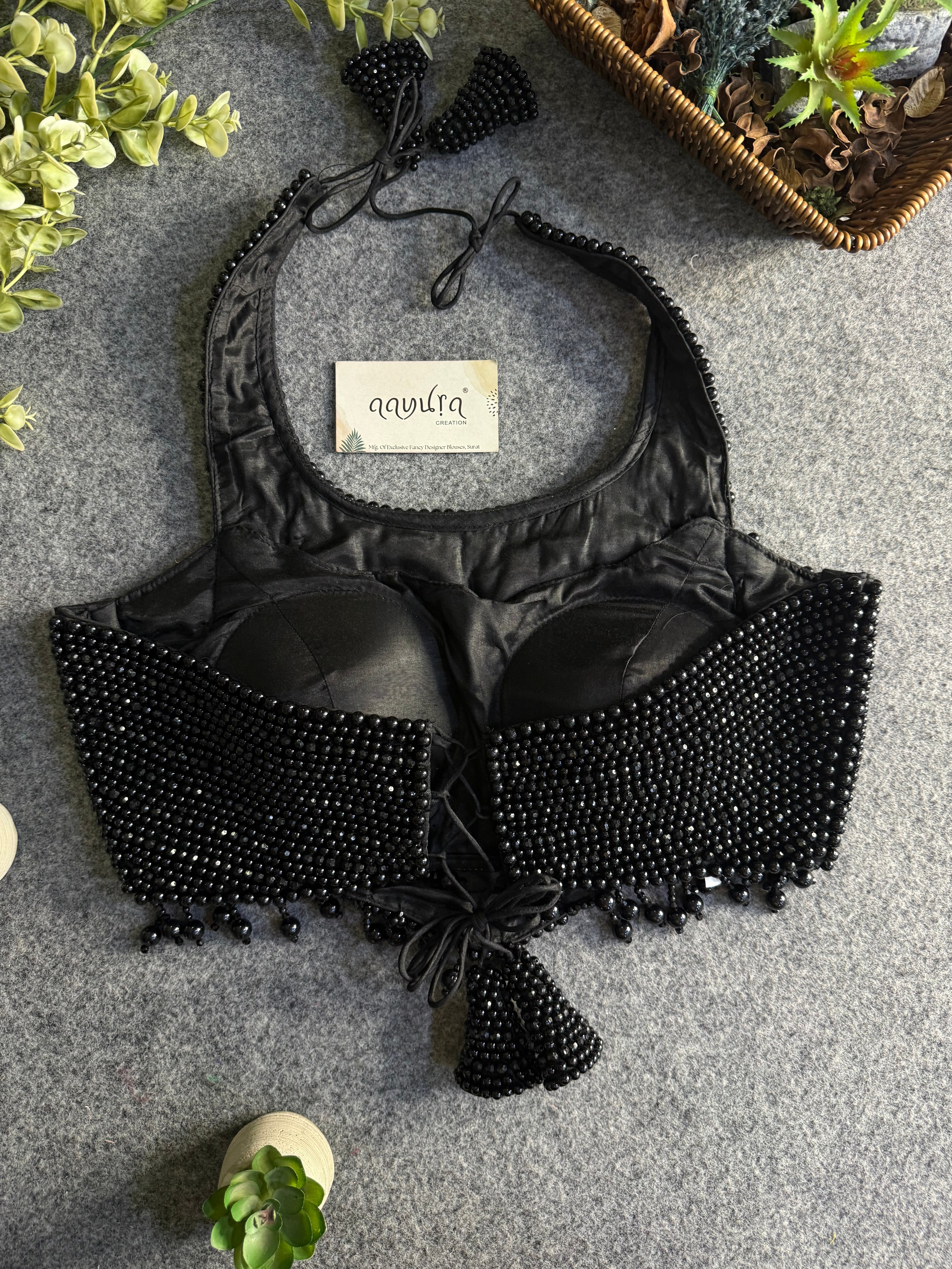 Pearl Halter Black