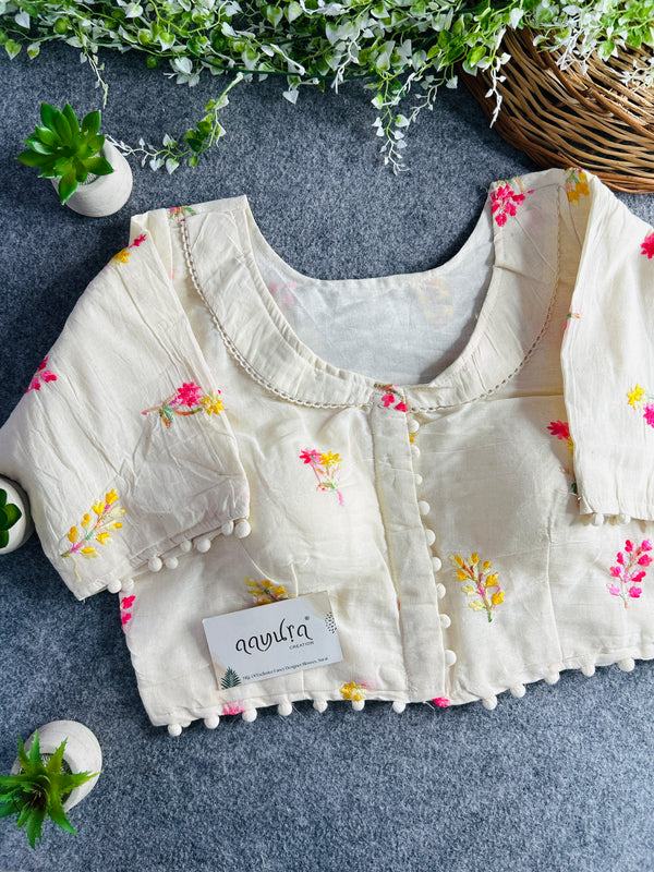 Khadi Cotton Collar Blouse