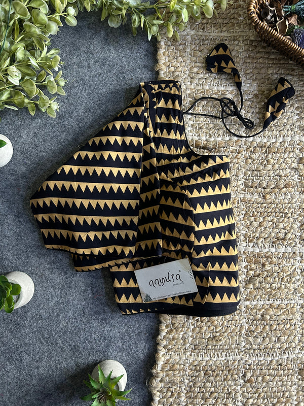 Cotton Front Open Blouse