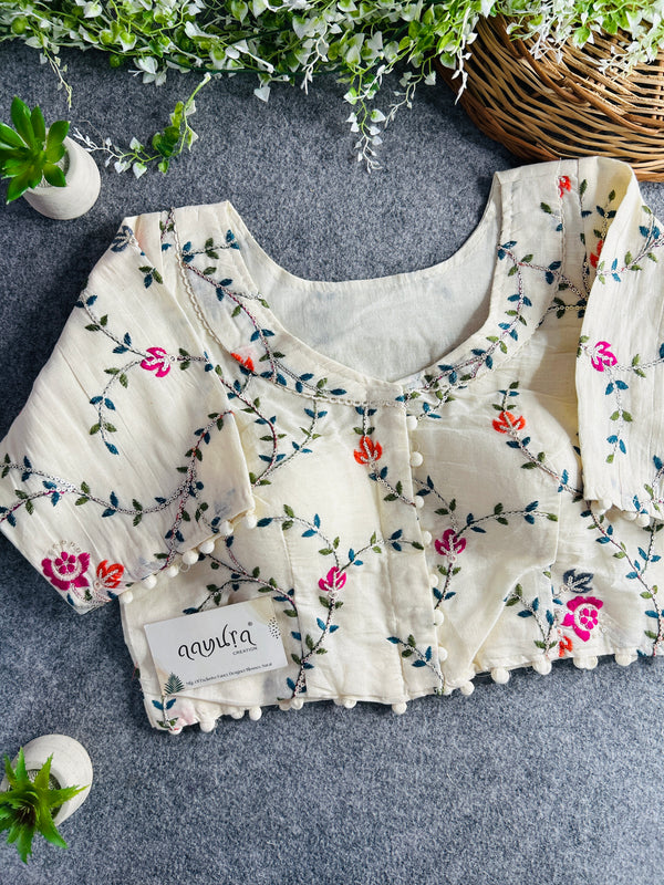 Khadi Cotton Collar Blouse