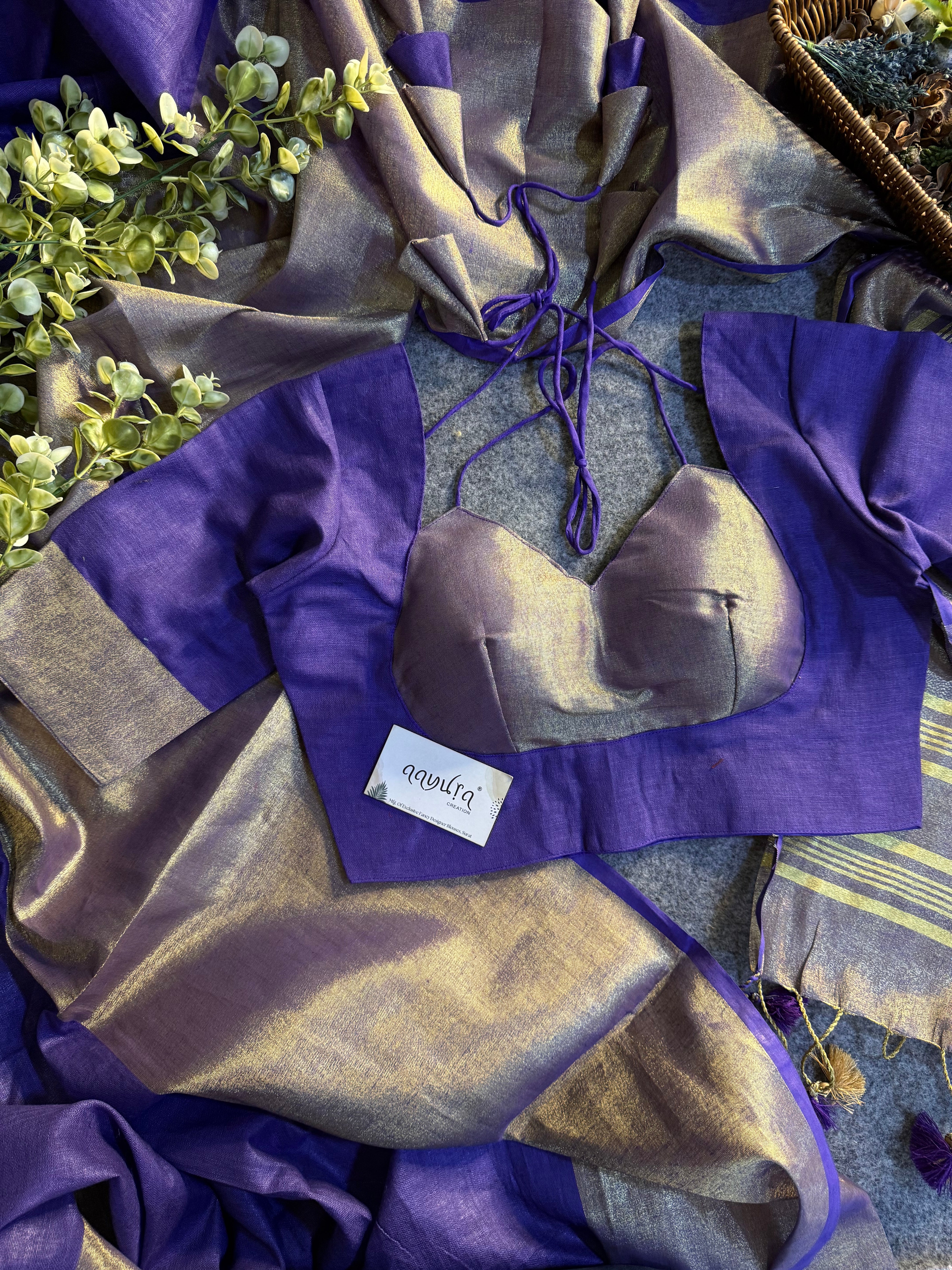 Handwoven Linen Grace Saree