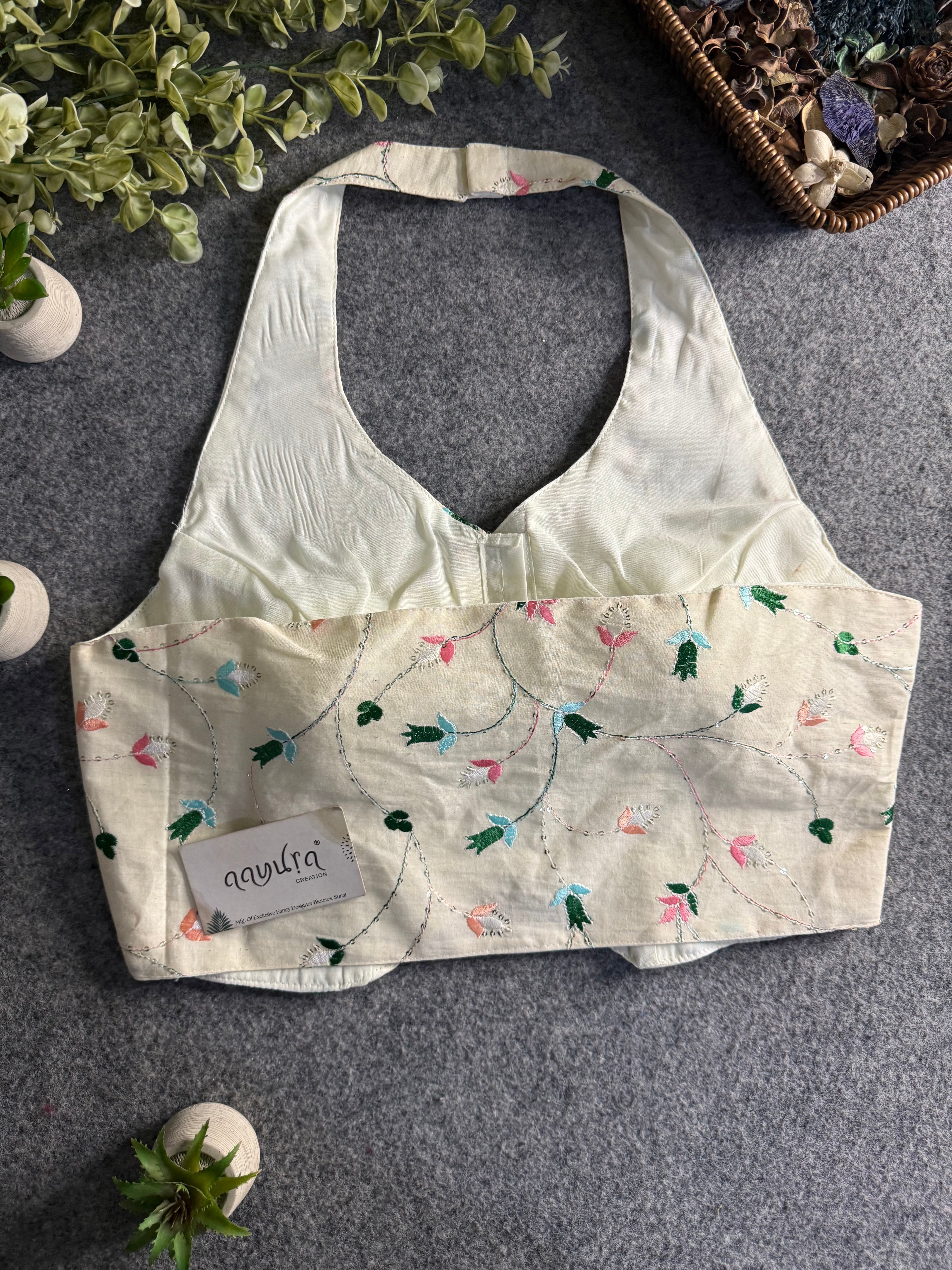 Cotton Halter Neck Blouse