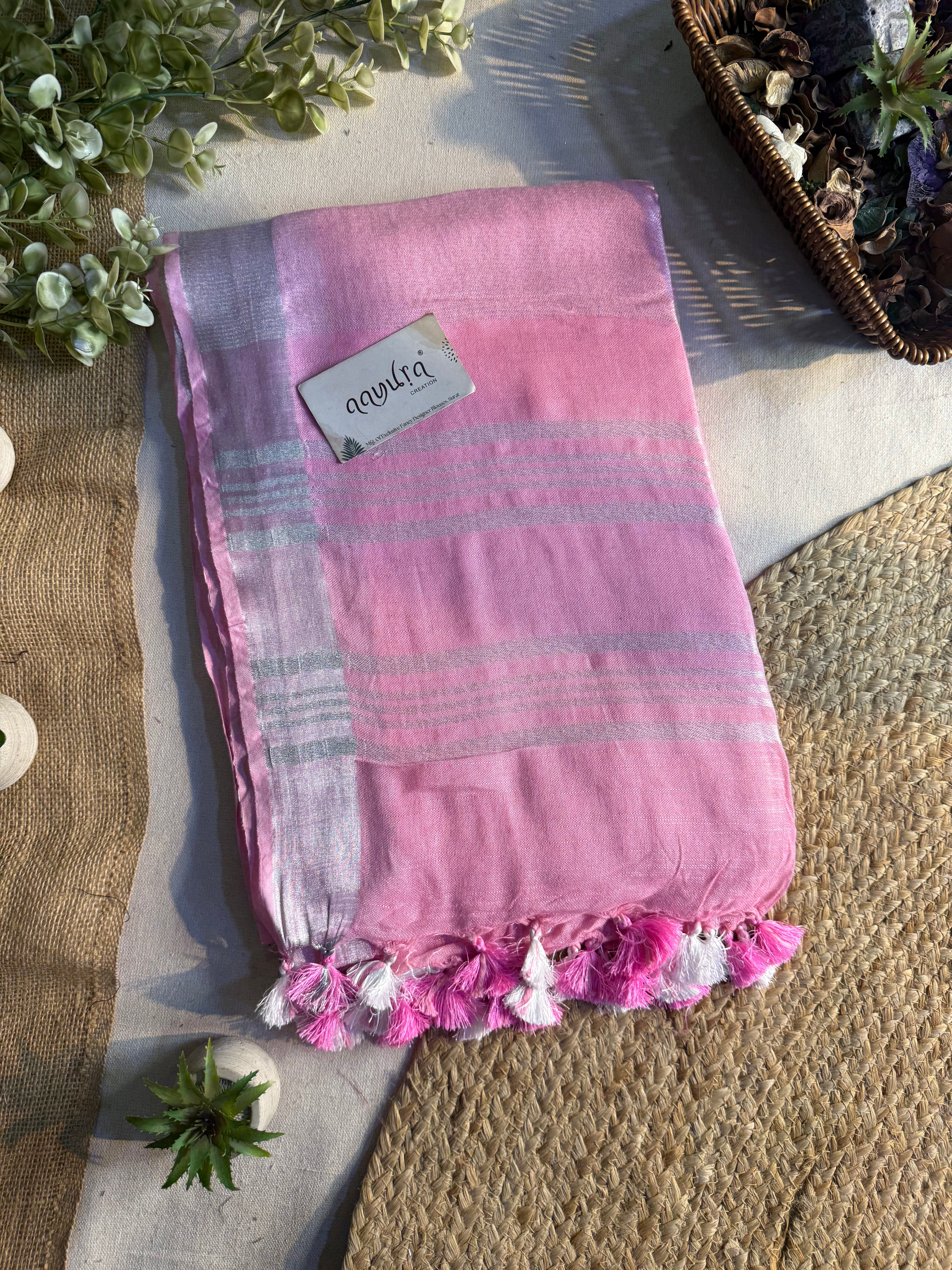 D-Linen Cotton Saree