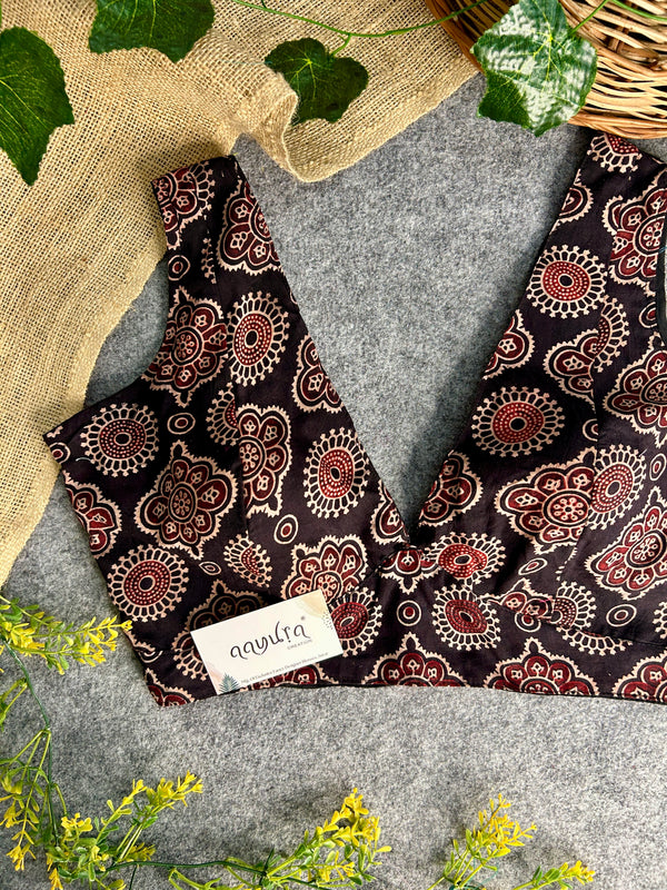 Ajrakh V Neck