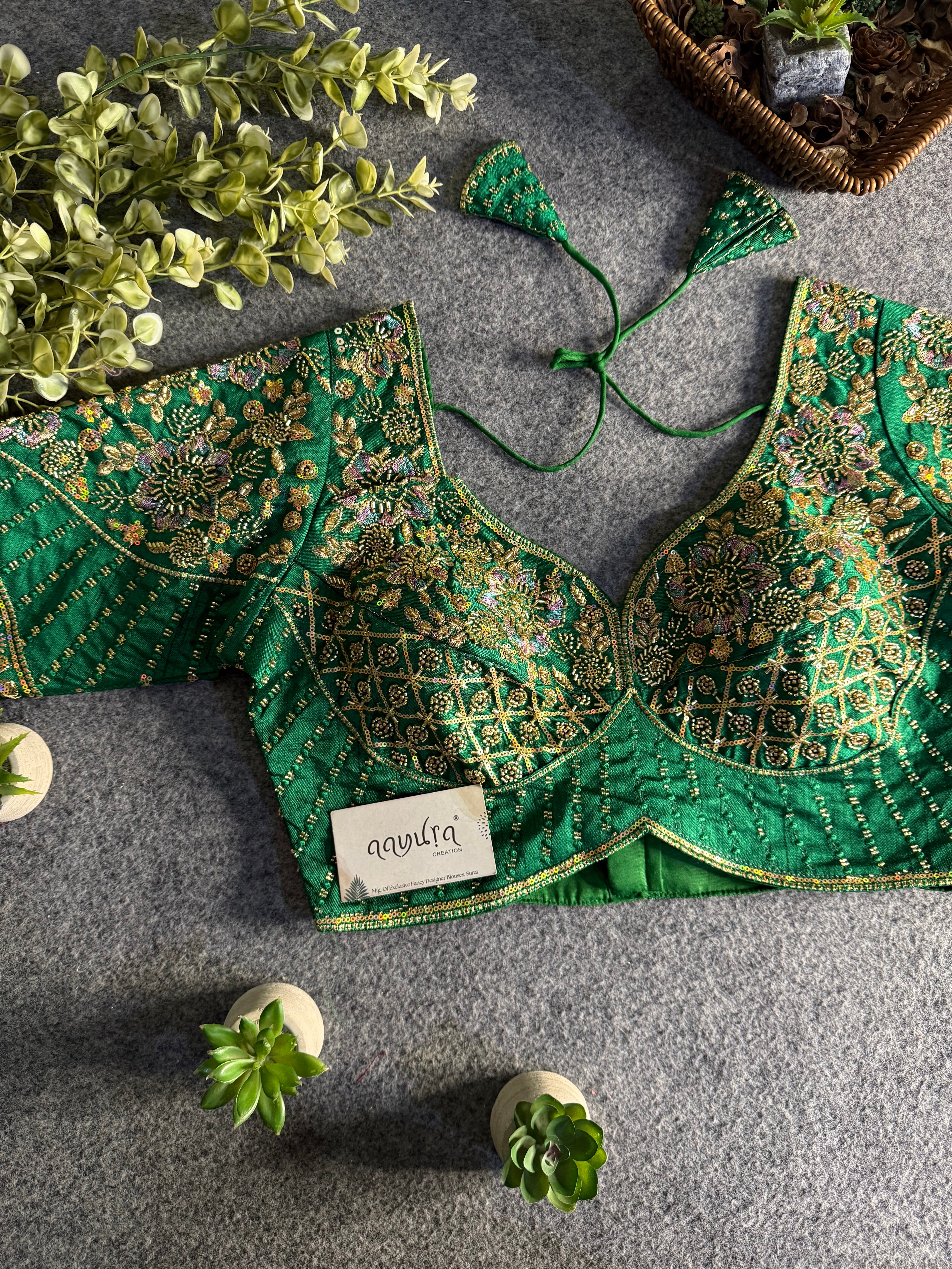 Glamour Italian Silk Beads & Sequence Blouse