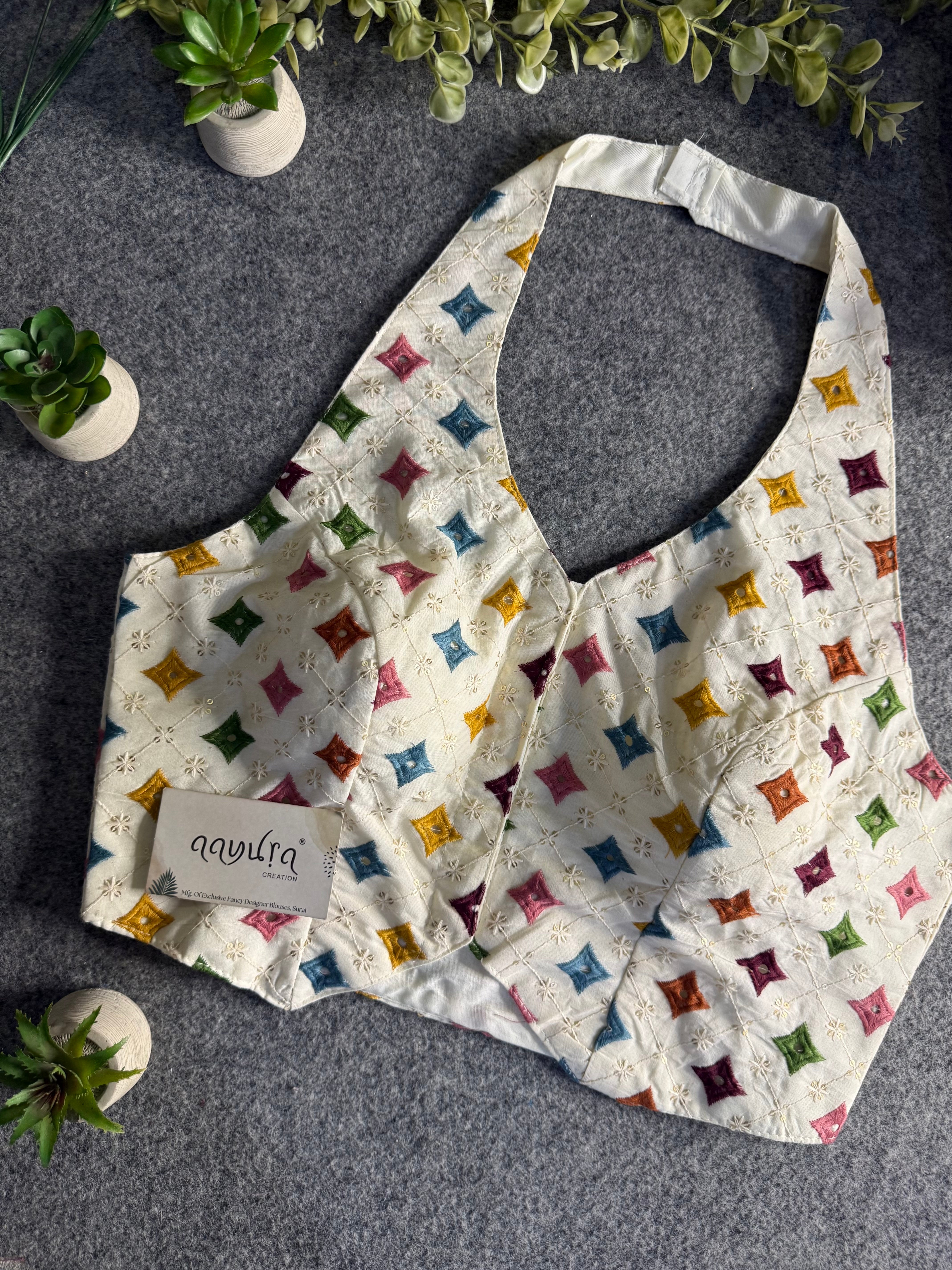 Cotton Halter Neck Blouse
