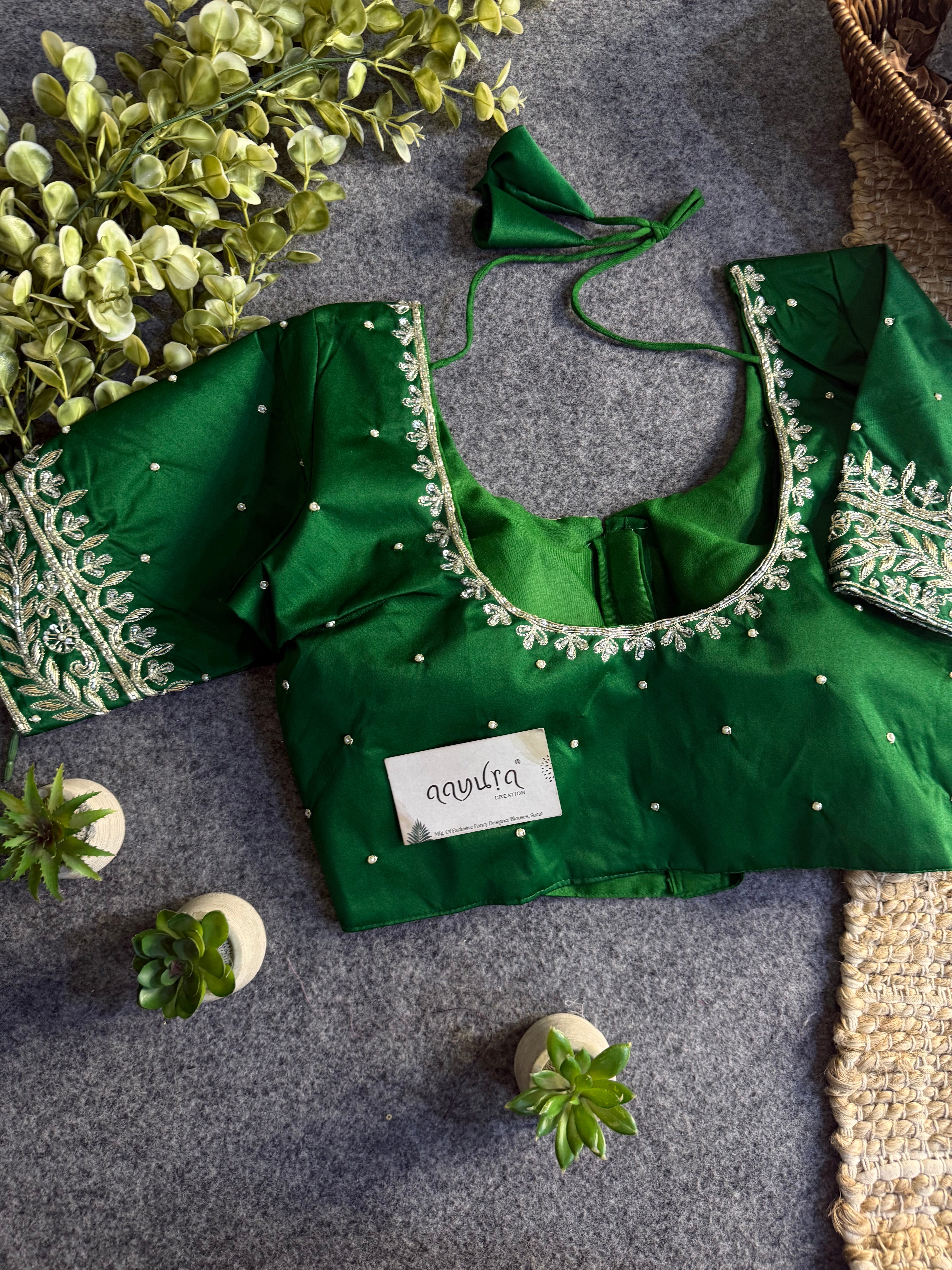 Royal Zardosi Silk Front-Open Blouse