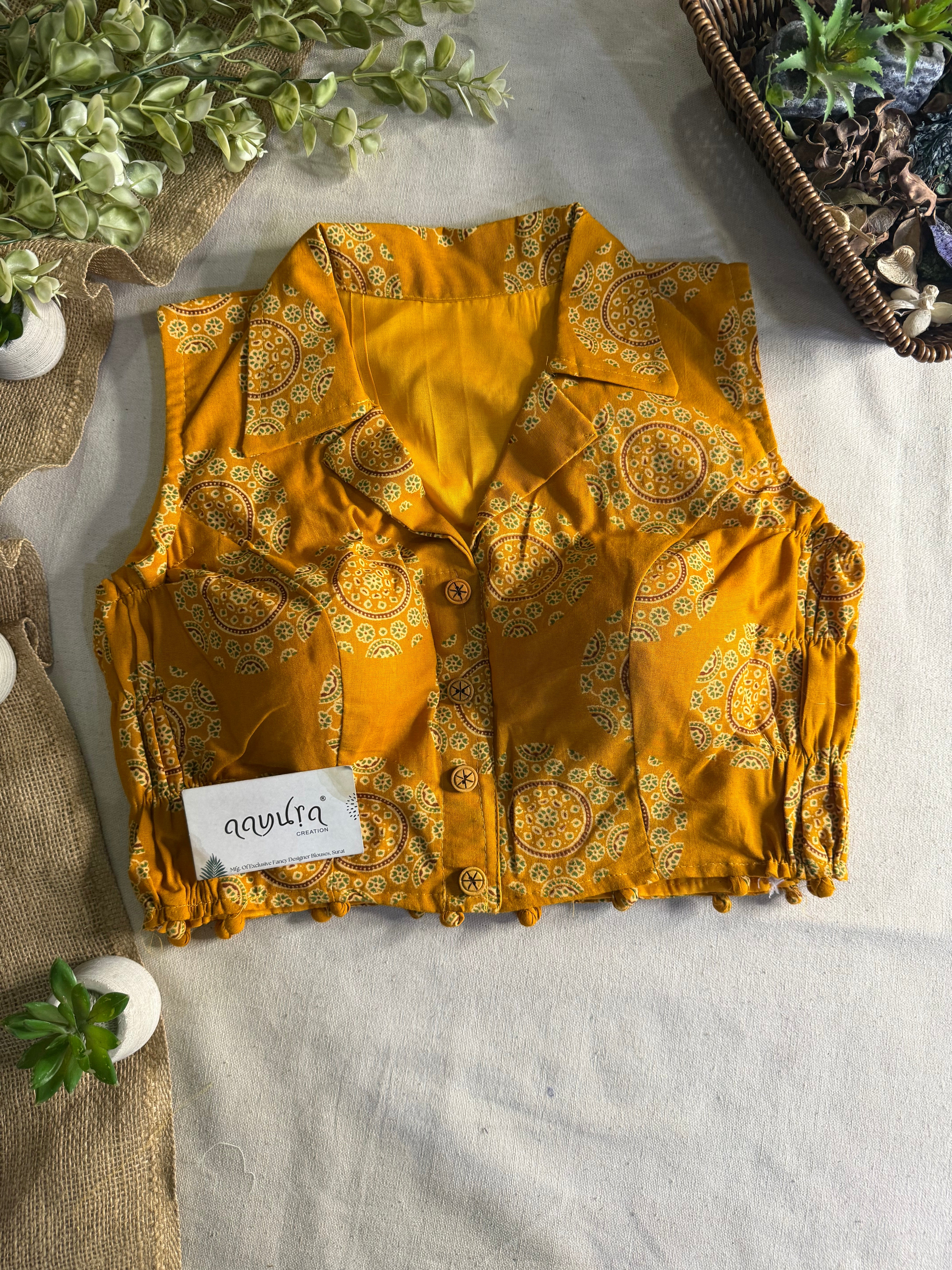Ajrakh Streatchable Blouse