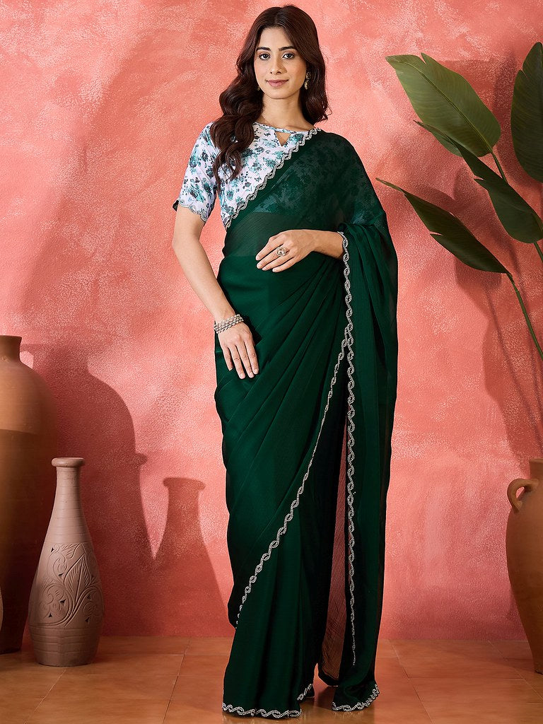 Luxe Edge – Jarkan Border Designer Saree