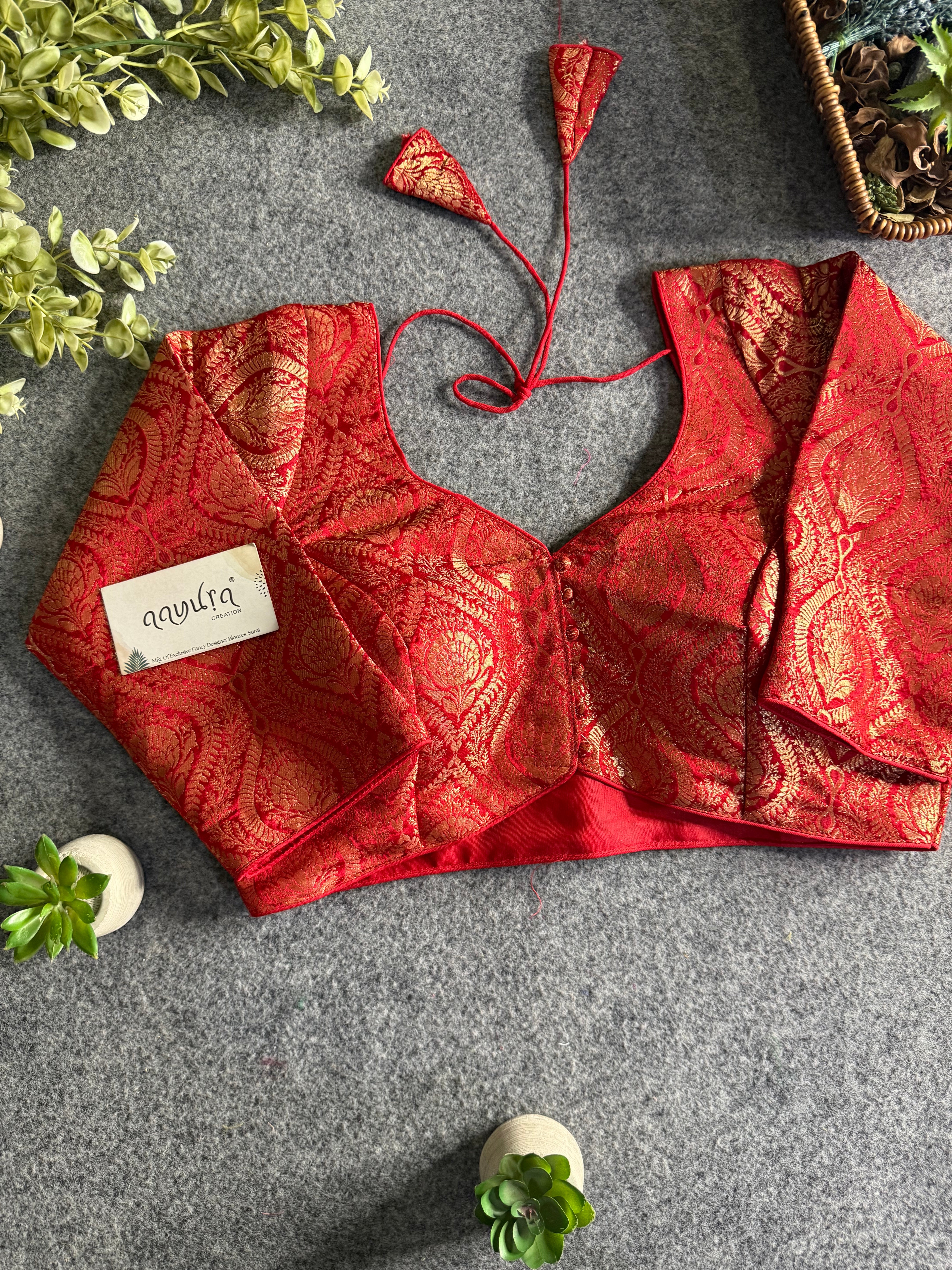 Ira Banarasi Classic Sleeve Blouse