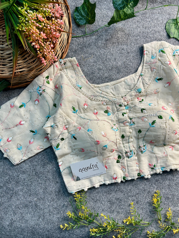 Khadi Cotton Collar Blouse