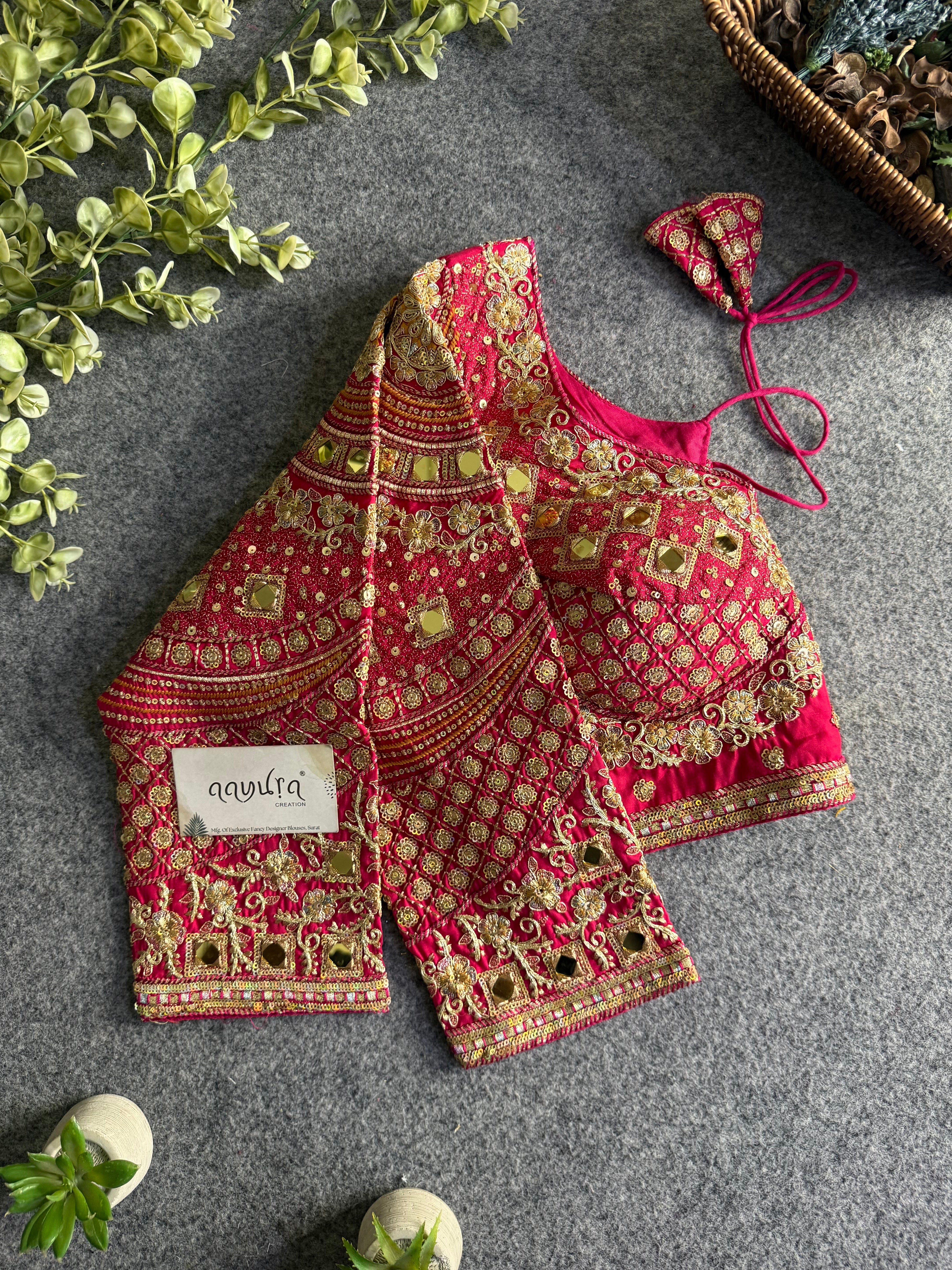 Heritage Embroidery Mirror Work Blouse