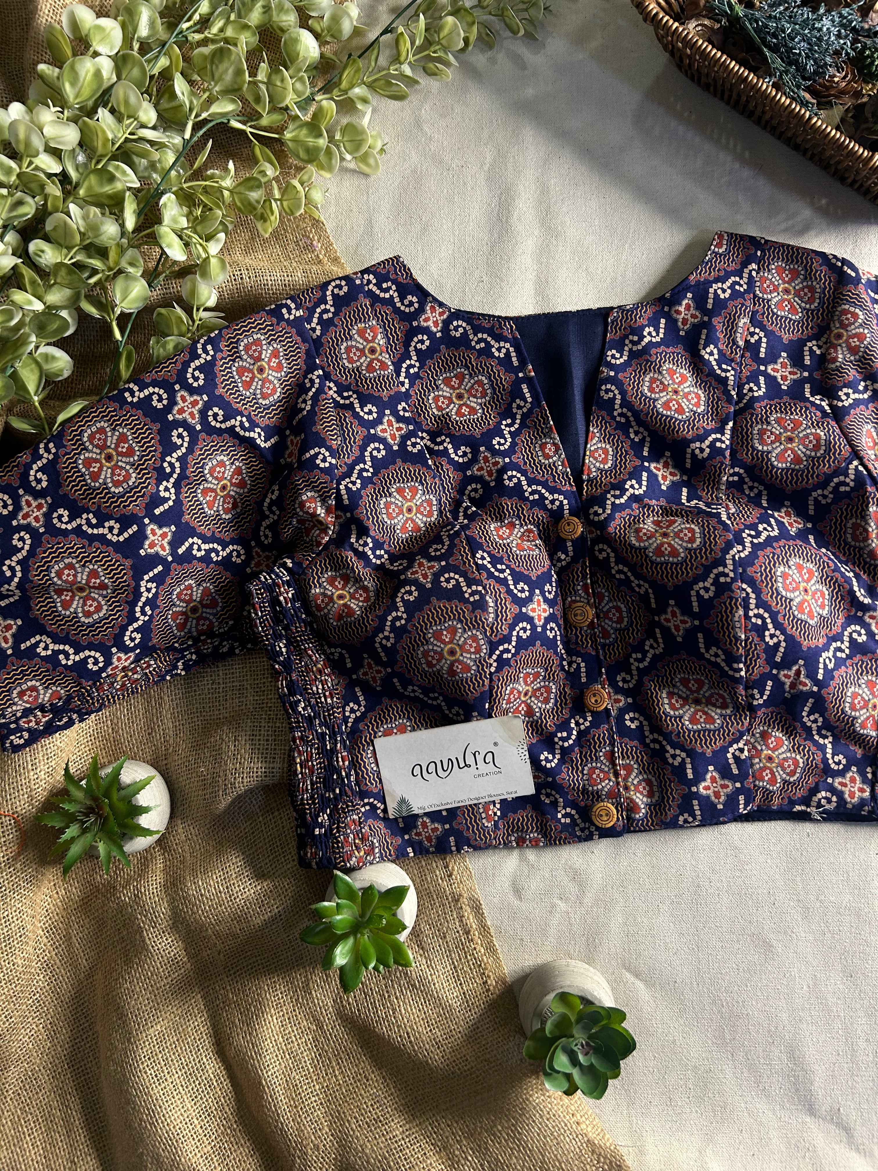 Comfort Fit Cotton Print Blouse