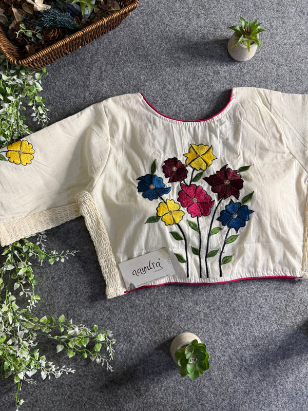 Khadi Threaded Streatchable Blouse