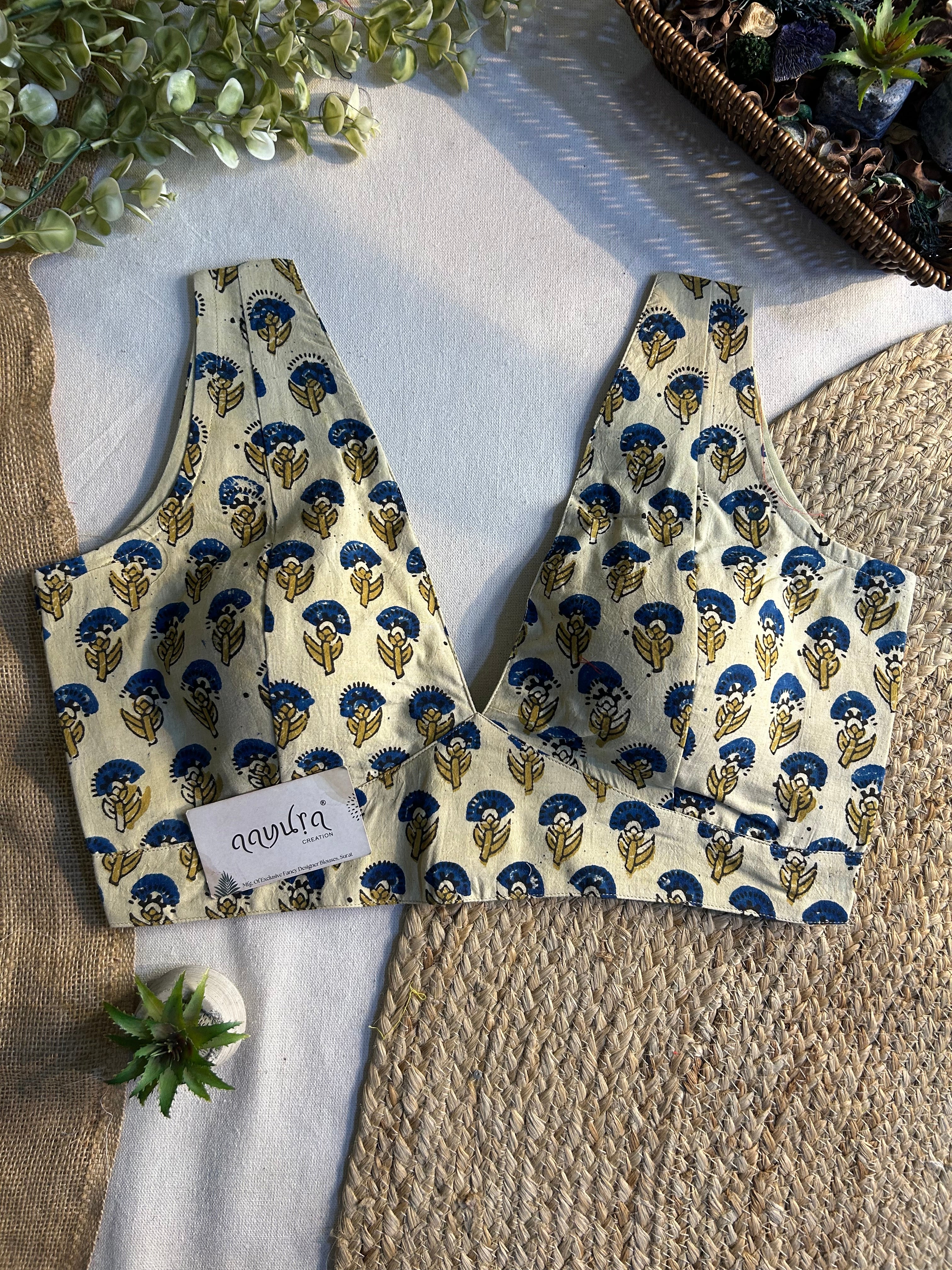Ajrakh V Neck