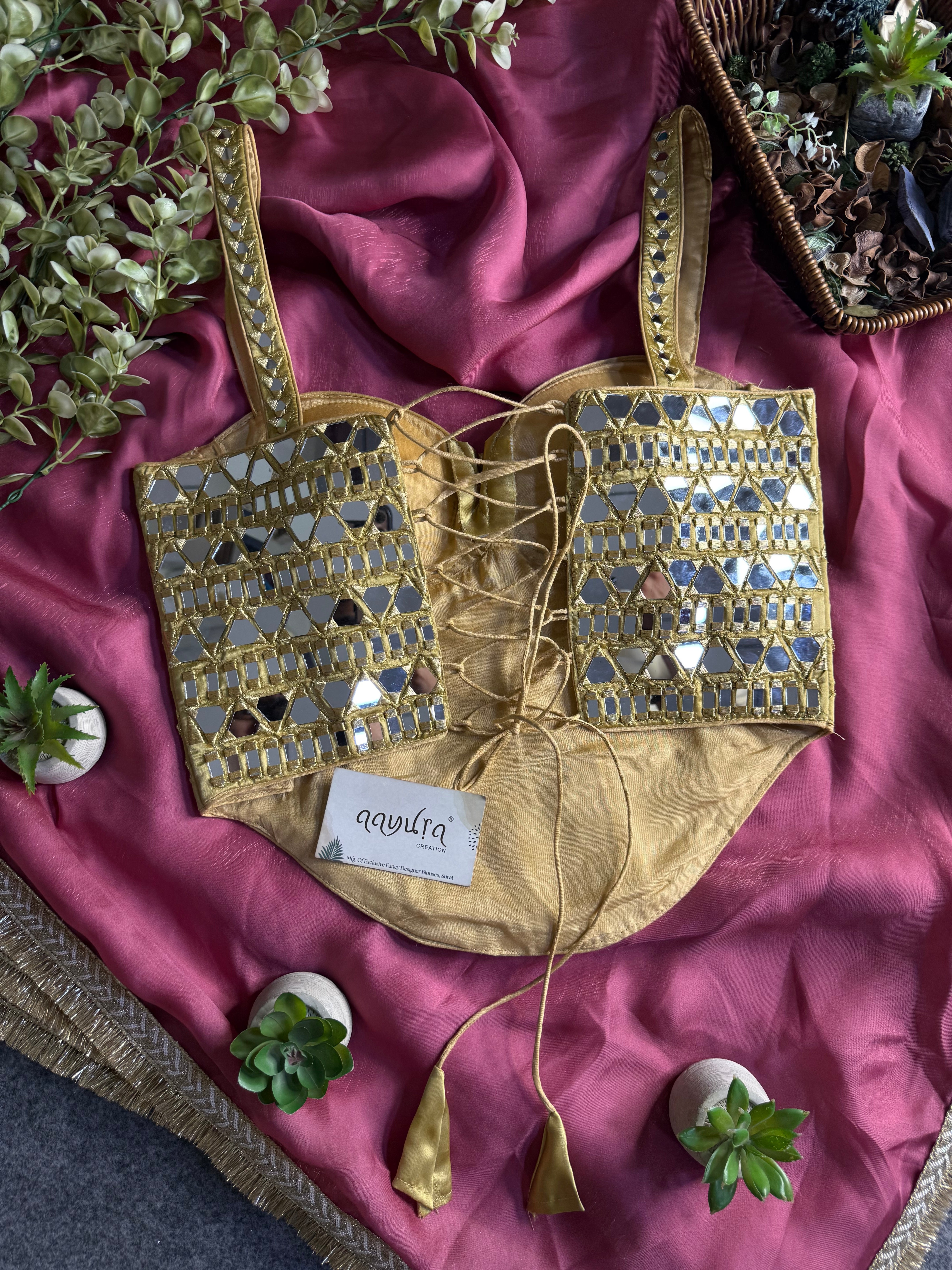 Luxe Bloom Burberry Satin Silk Saree Set