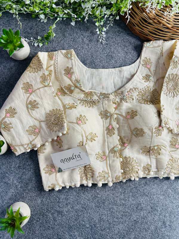 Khadi Cotton Collar Blouse