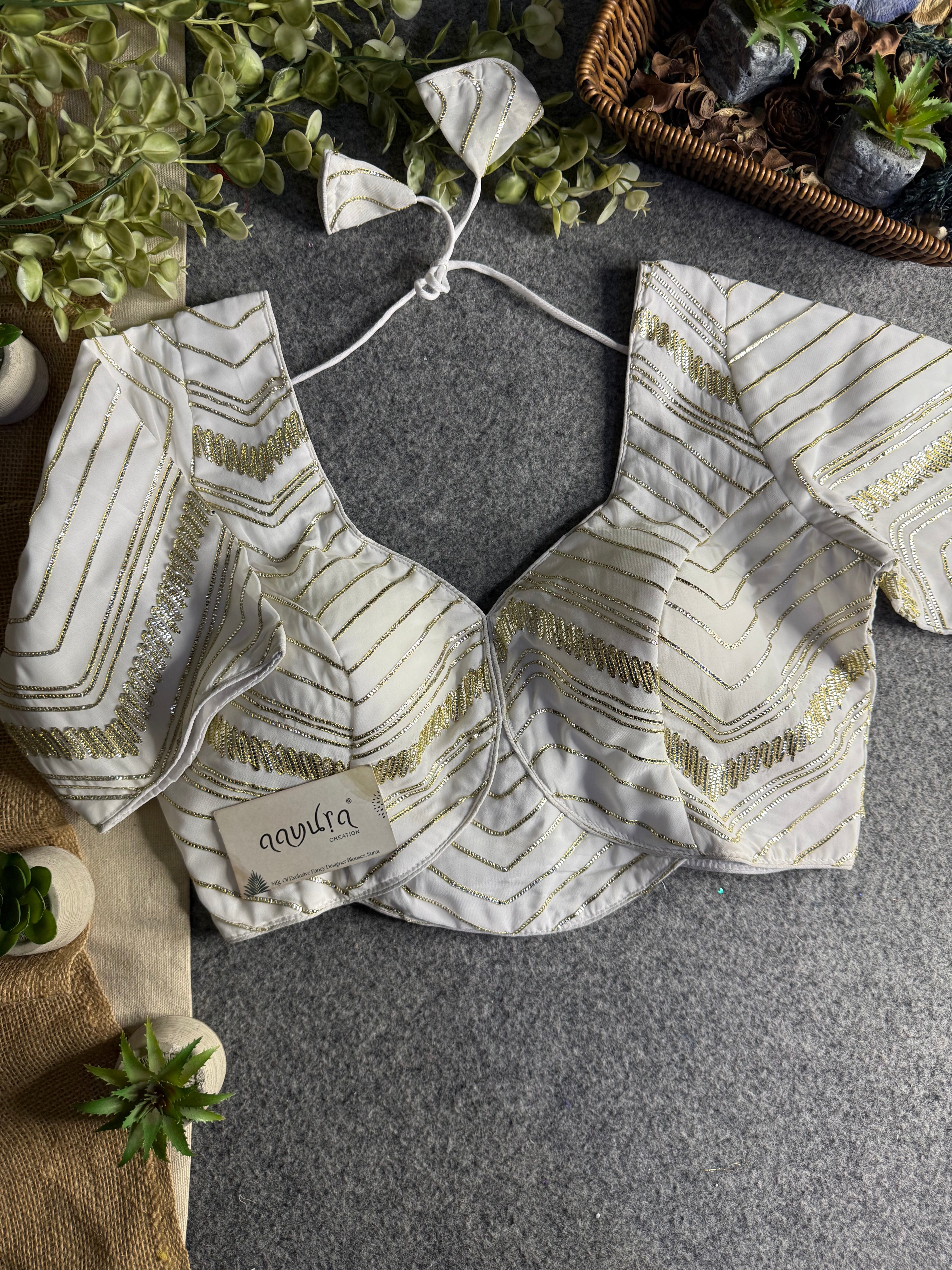 Royal Georgette Gota Patti Blouse