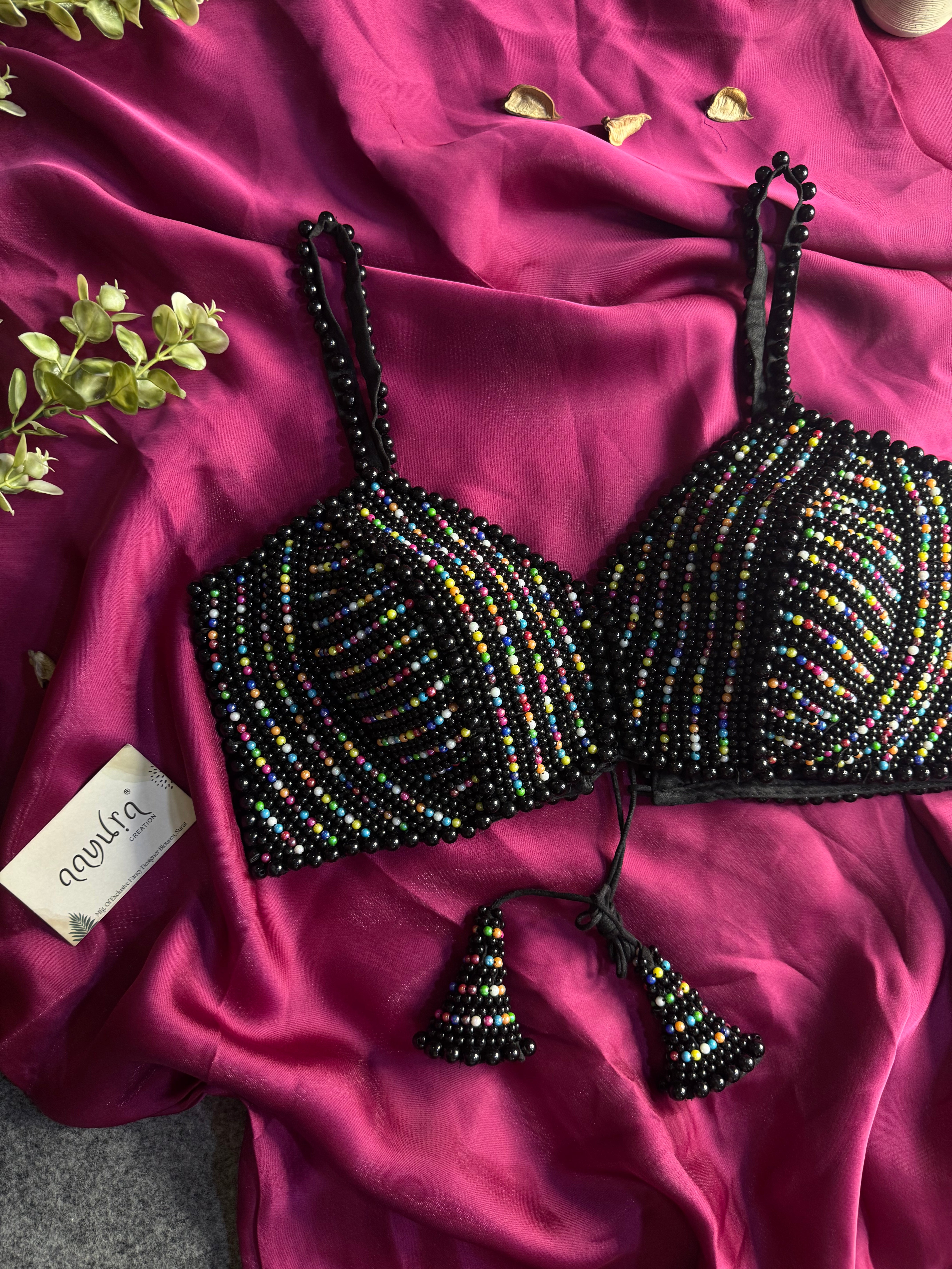 Elysia Black Pearl Saree Set